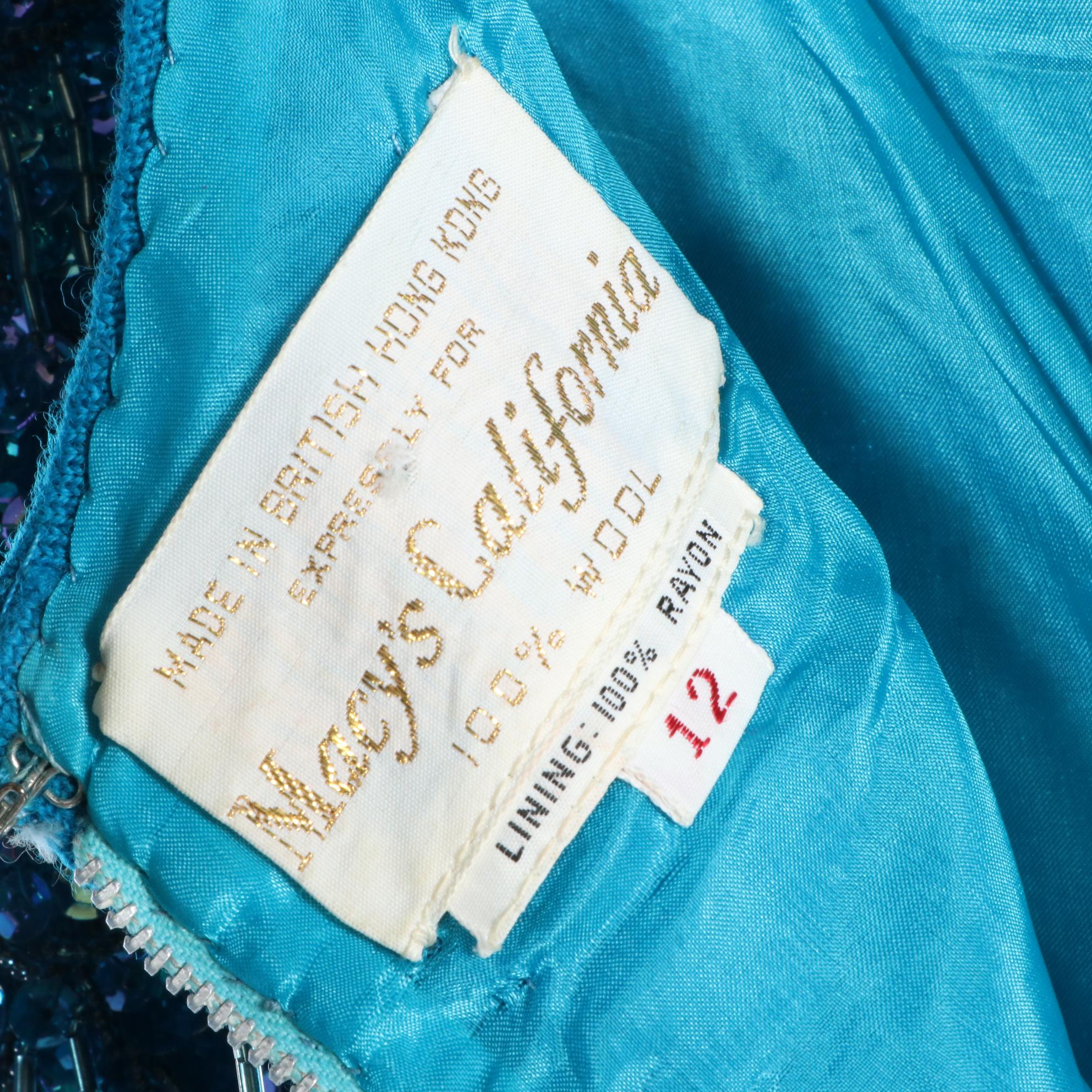 Macy's Bead/Sequin Sleeveless Top and Units Bead Fringe Crop Pants