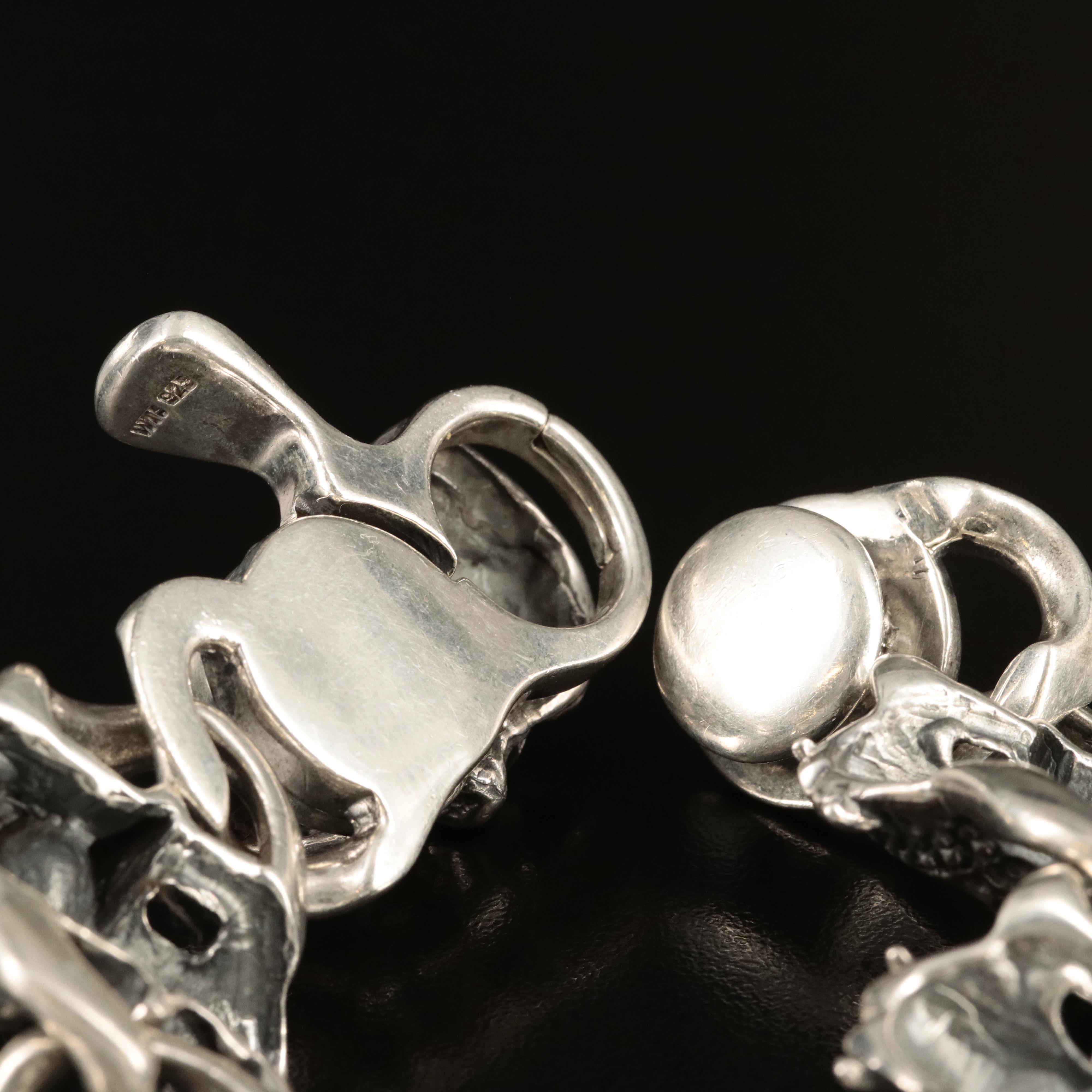 Sterling Skull Bracelet