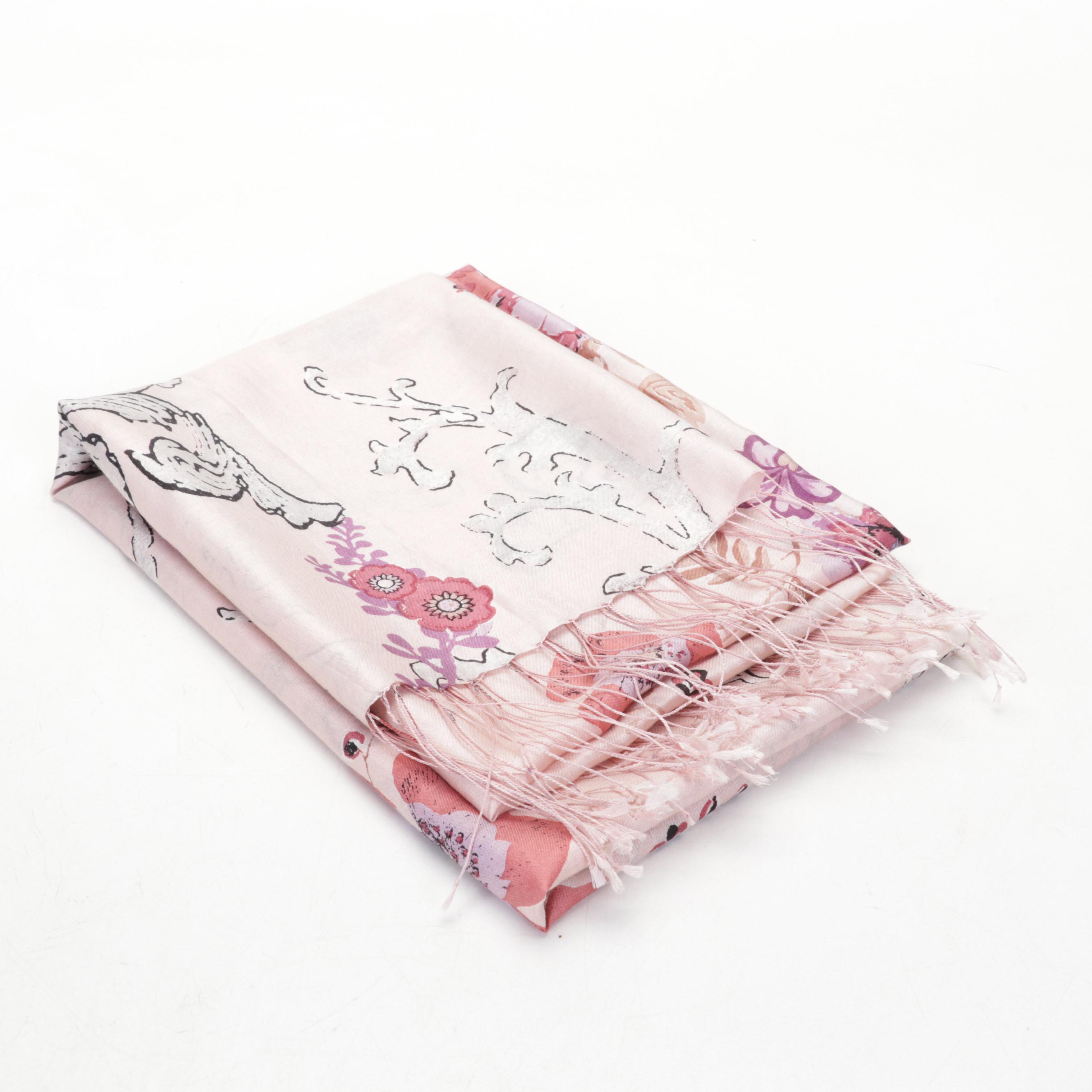 Beaded, Embroidered, and Metallic Threaded Silk and Lace Sarees and Scarves