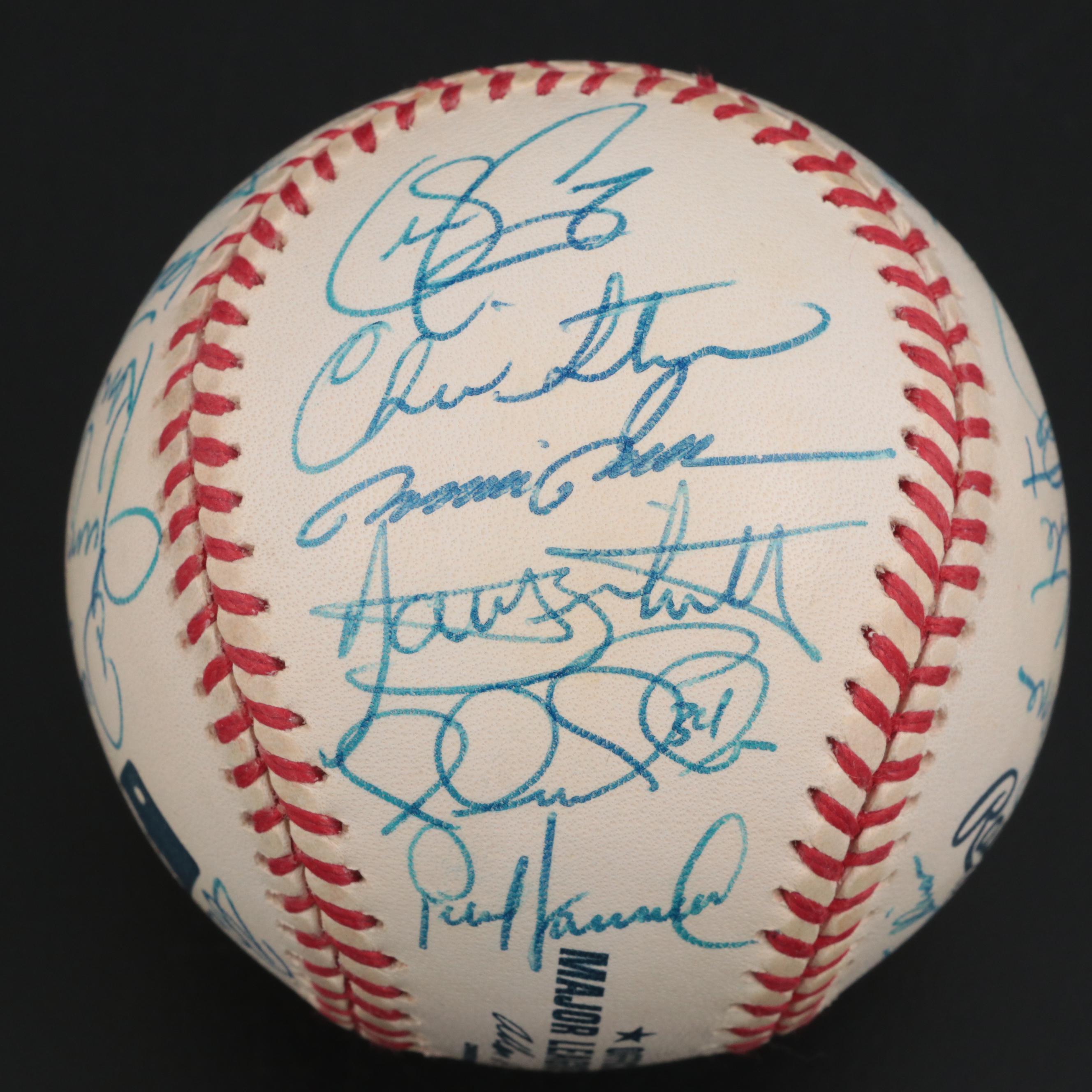 2000 Cincinnati Reds Team Signed Baseball with Casey, Larkin, Griffey and More