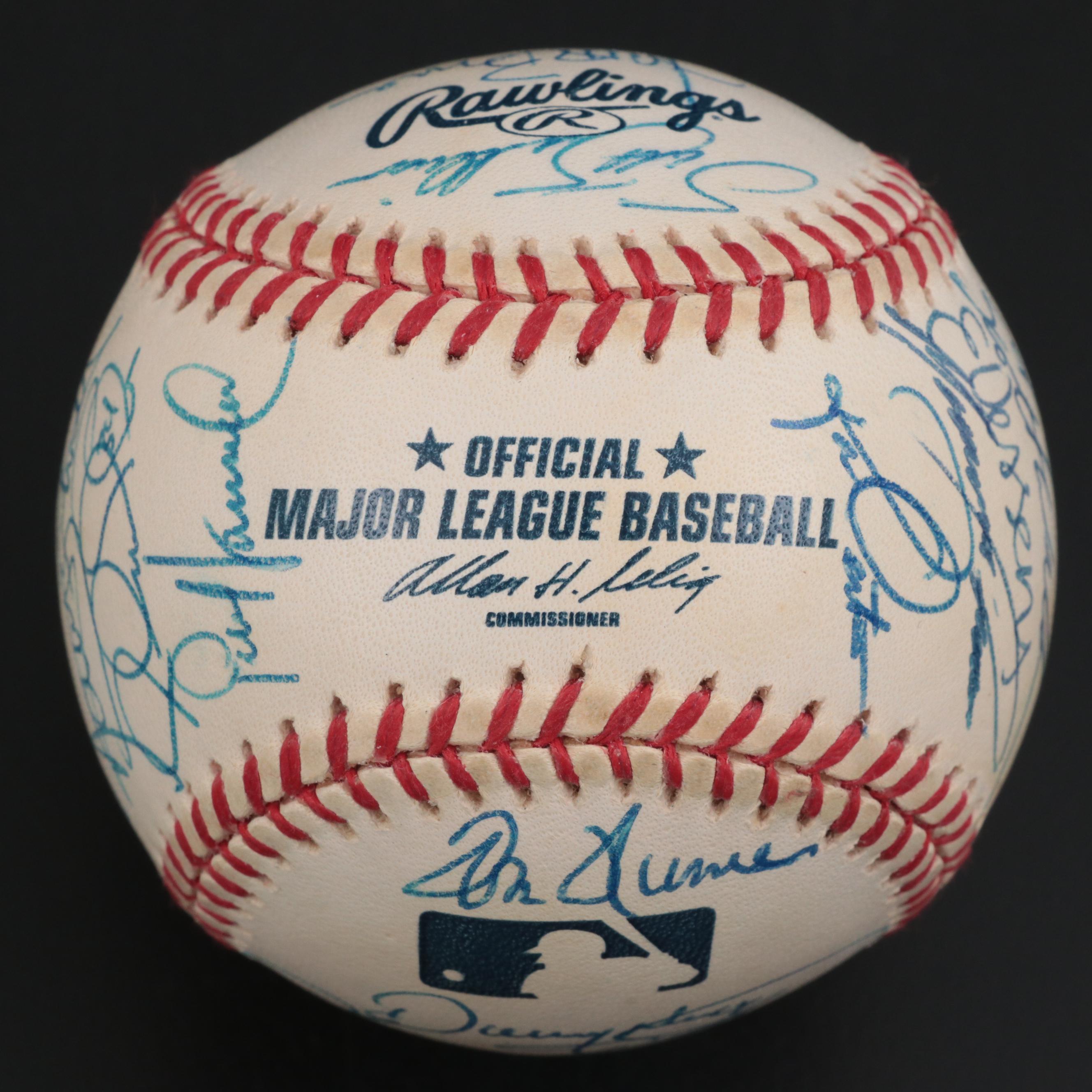 2000 Cincinnati Reds Team Signed Baseball with Casey, Larkin, Griffey and More