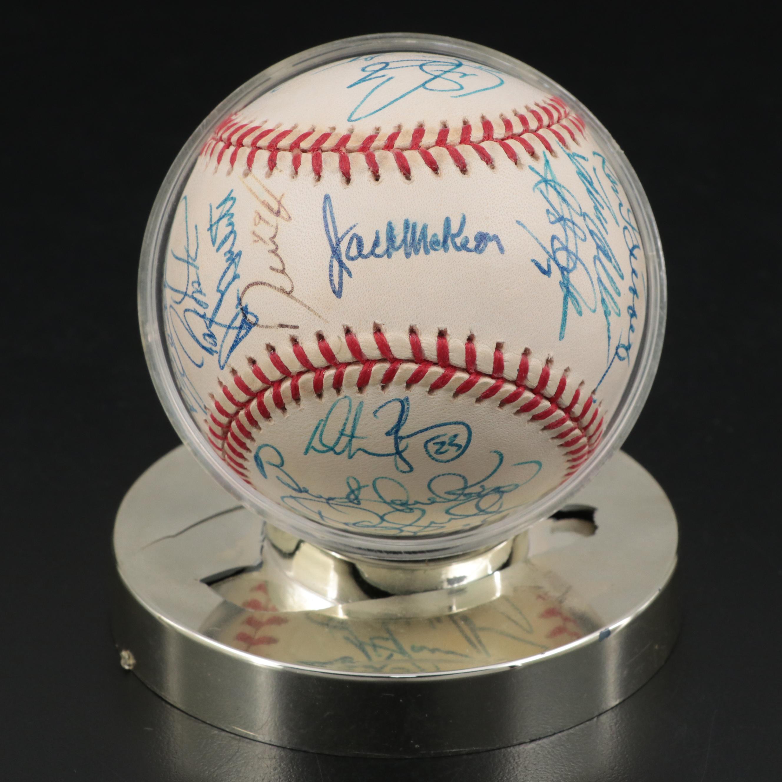 2000 Cincinnati Reds Team Signed Baseball with Casey, Larkin, Griffey and More