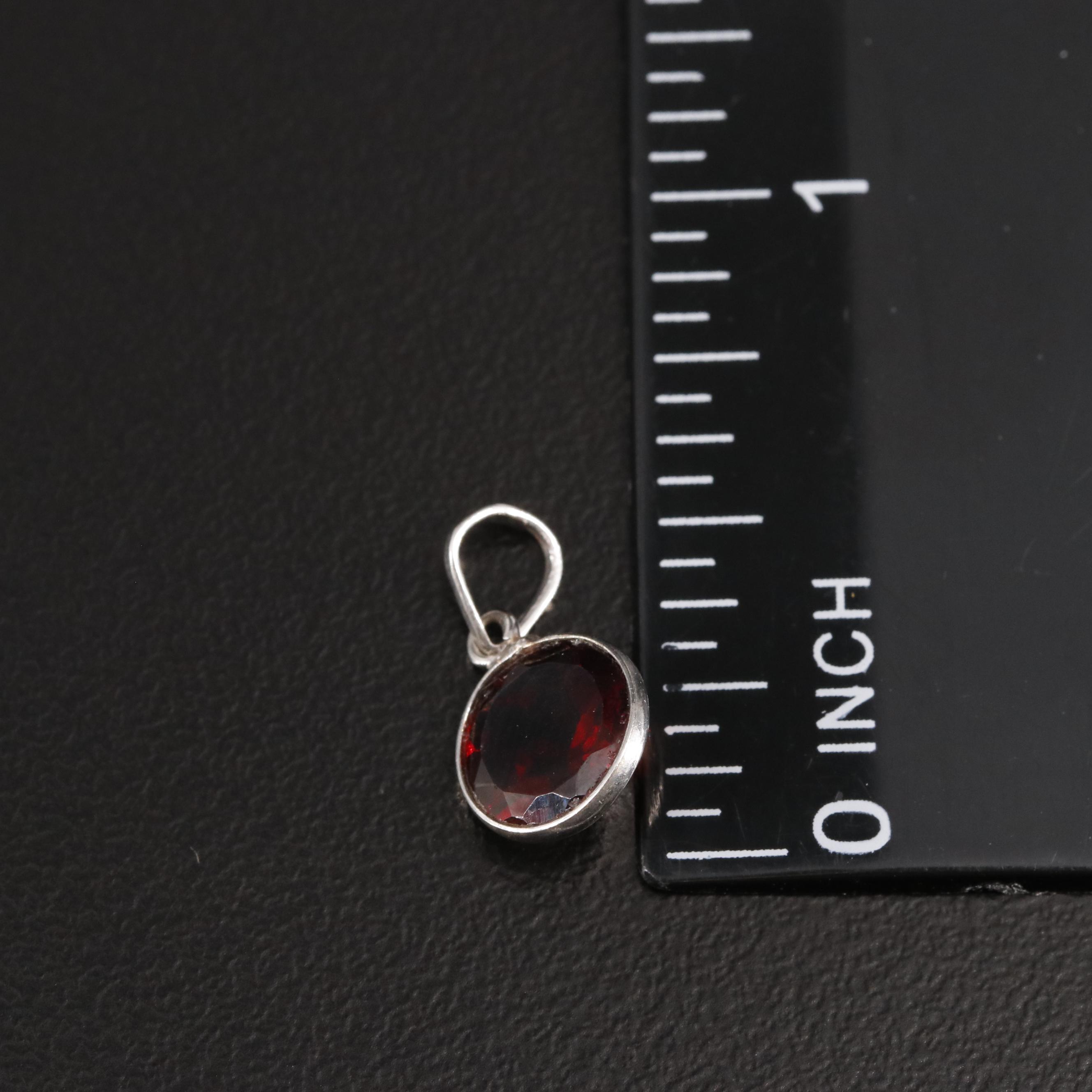 14K Garnet Pendant