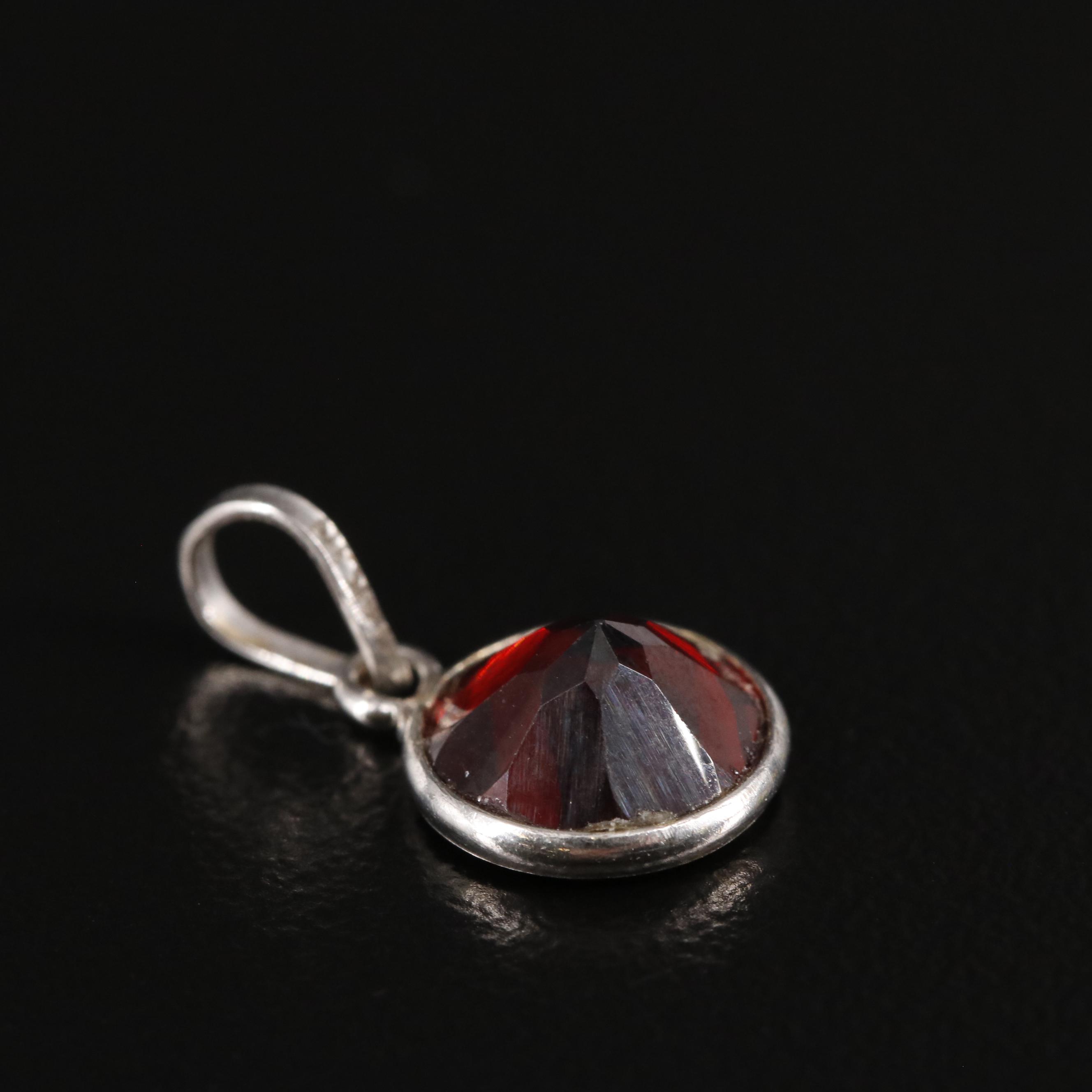 14K Garnet Pendant