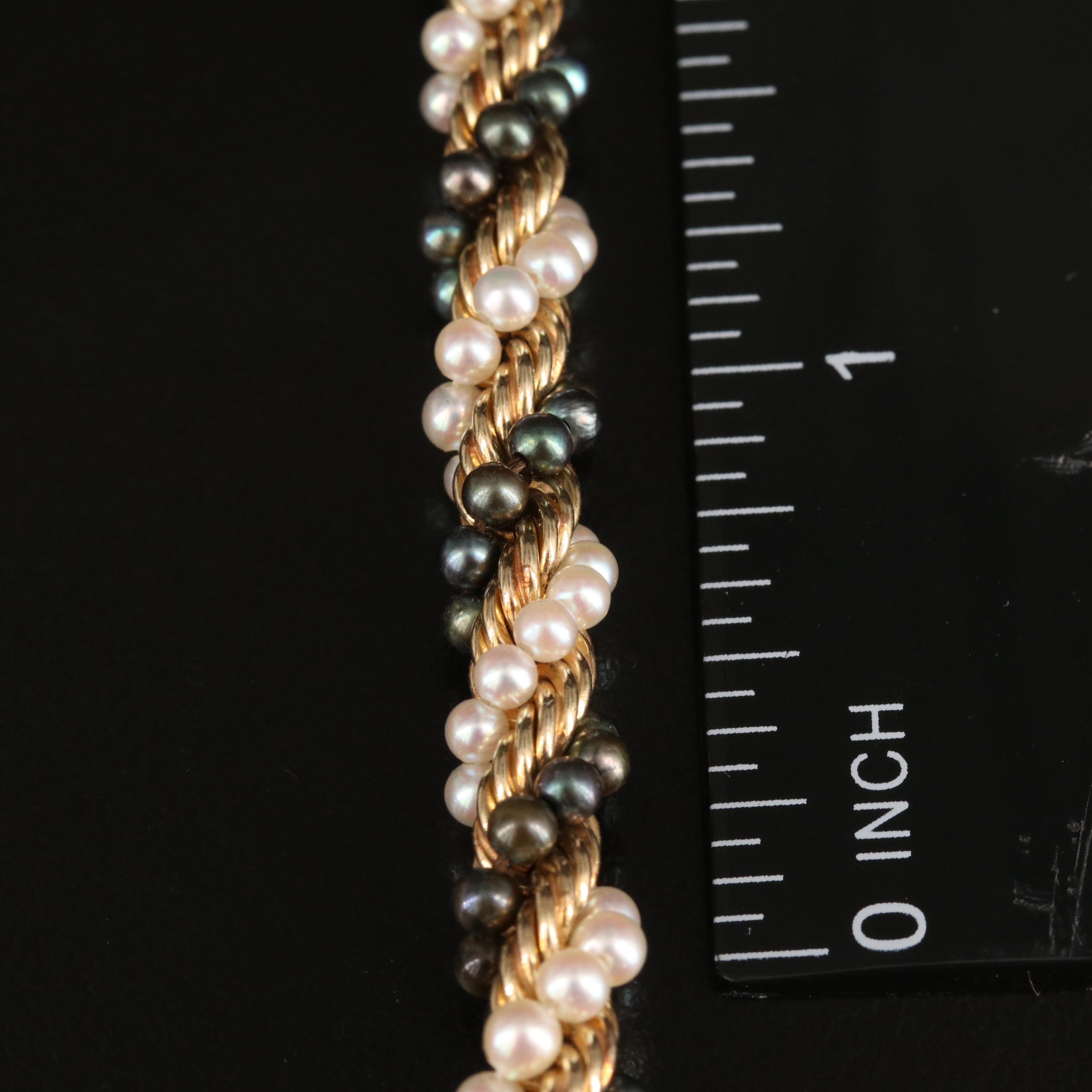 14K Seed Pearl Rope Chain Necklace