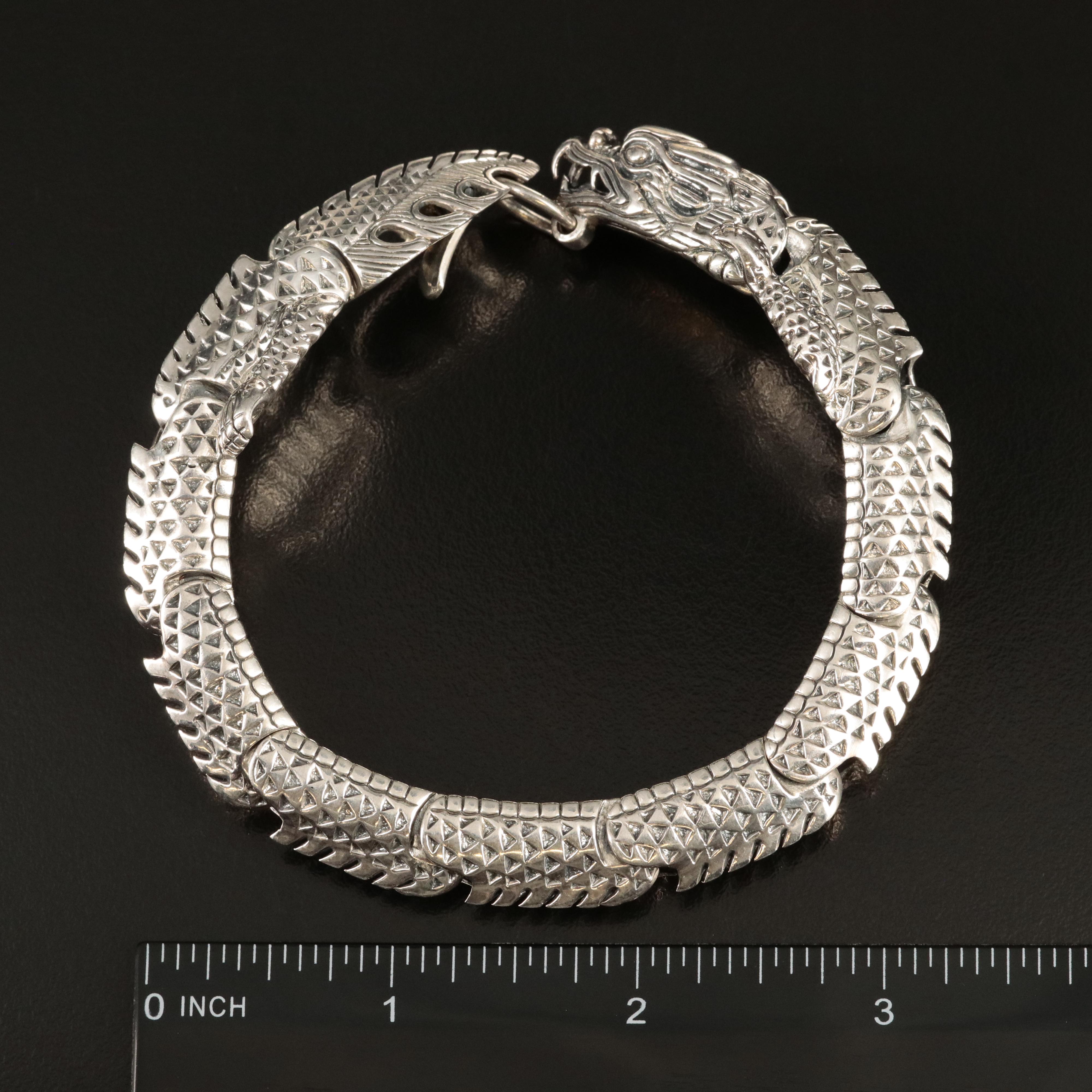 Sterling Dragon Bracelet