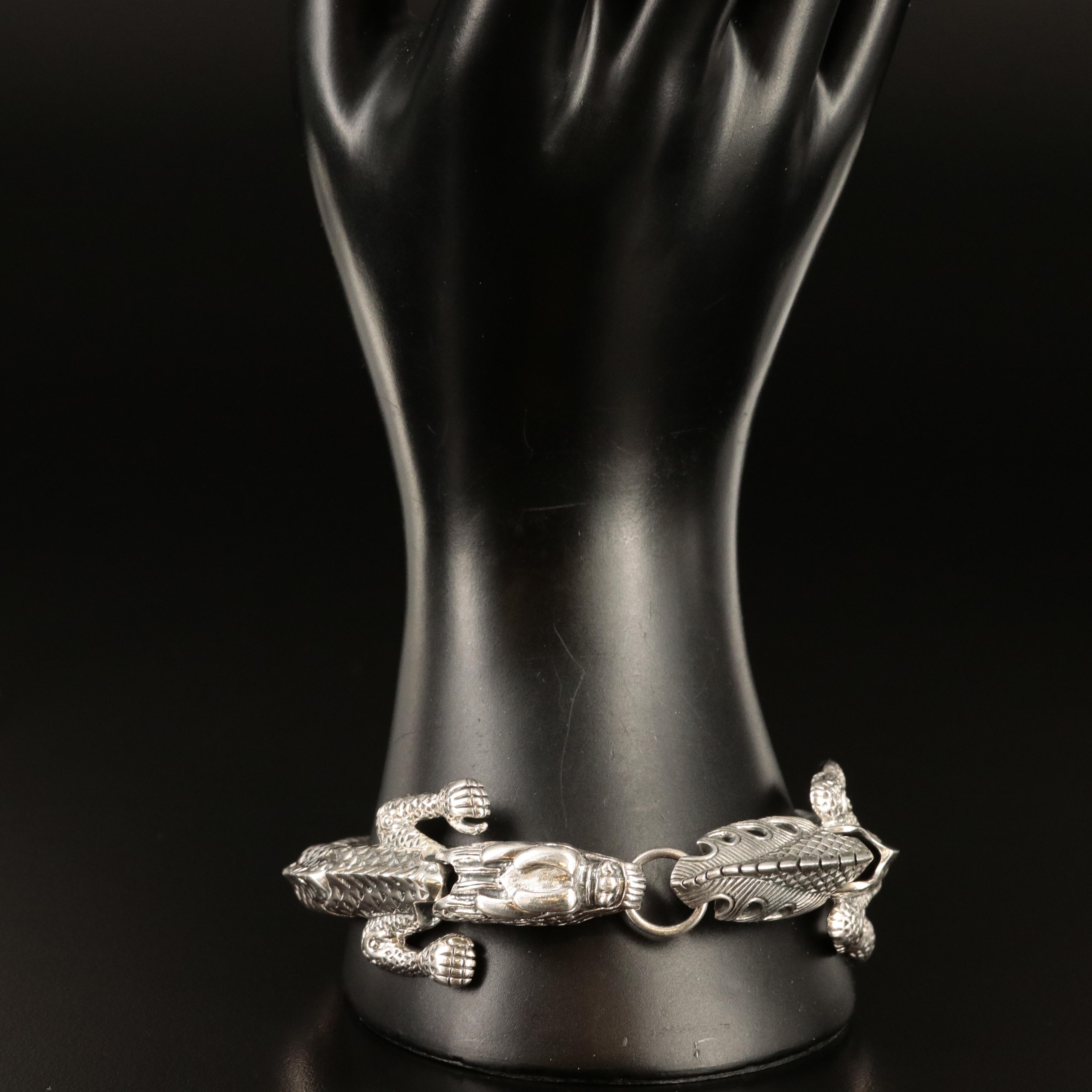 Sterling Dragon Bracelet