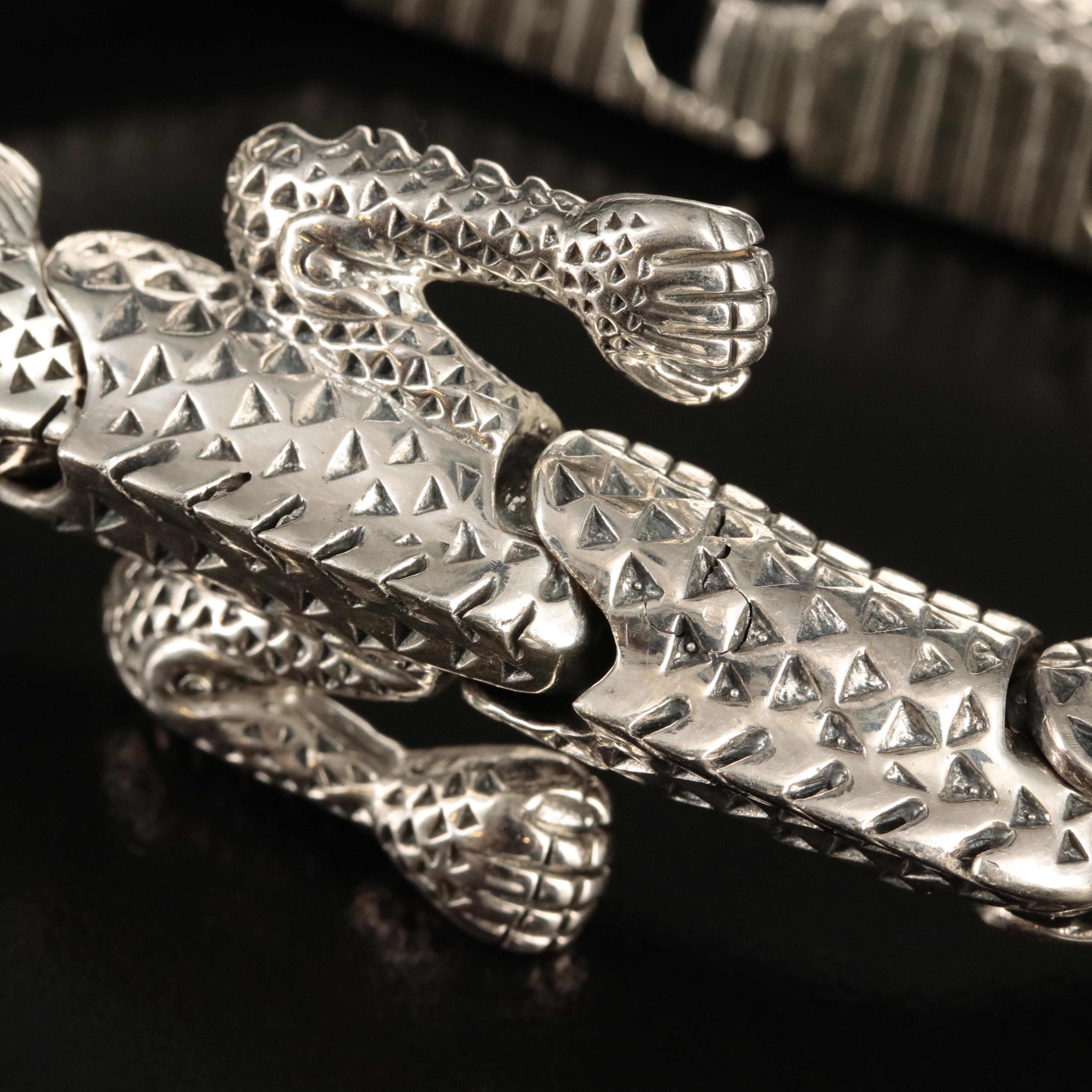 Sterling Dragon Bracelet