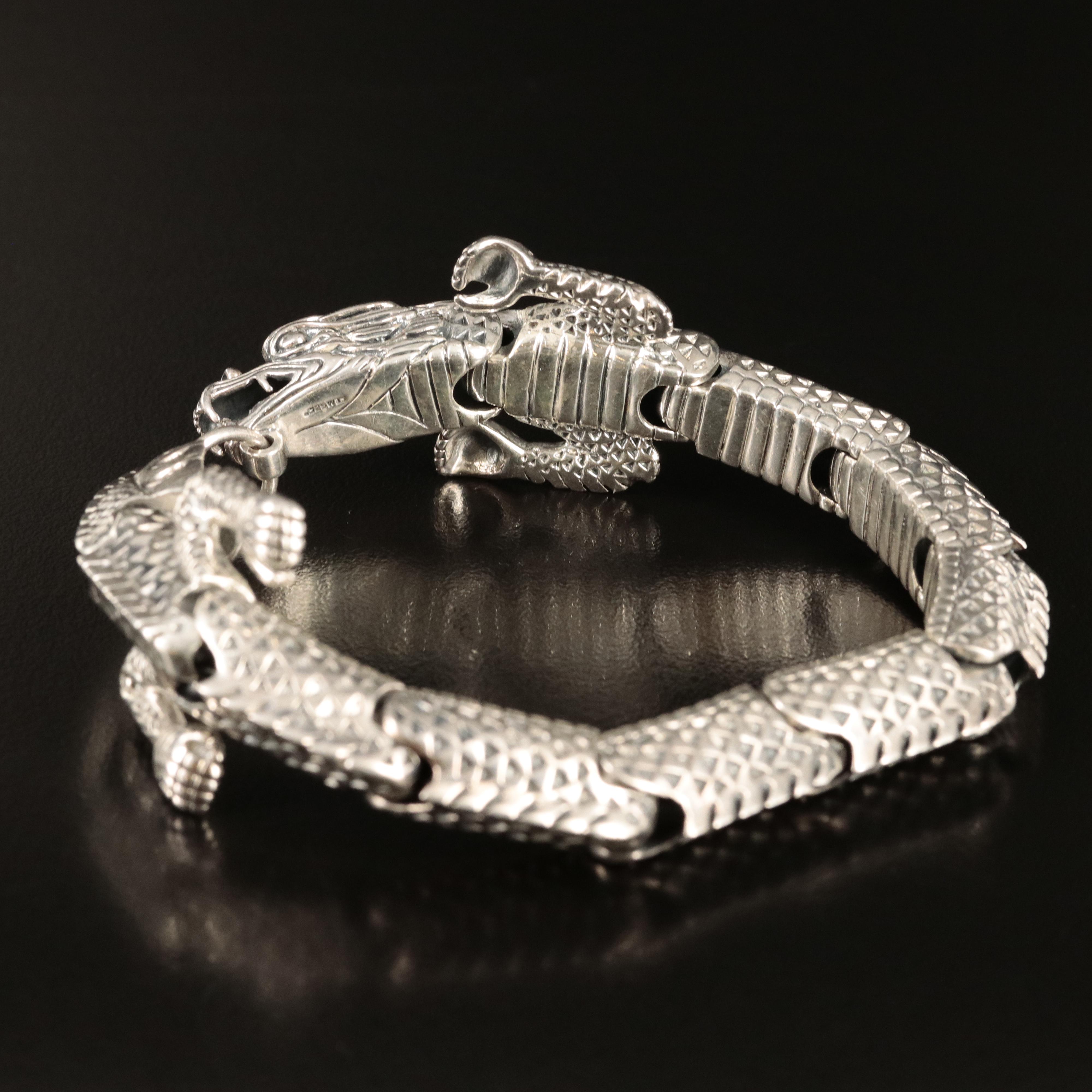 Sterling Dragon Bracelet