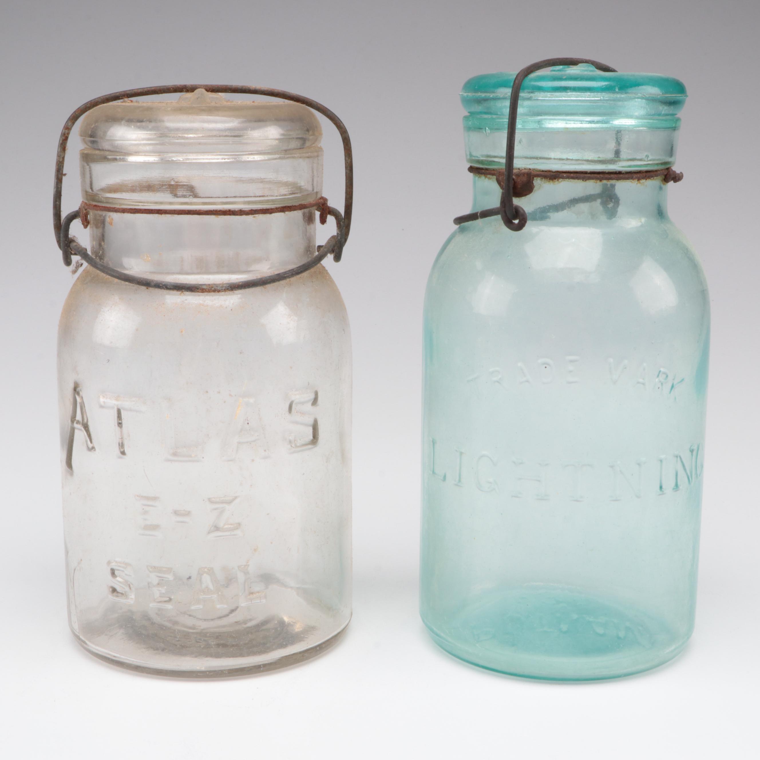 Atlas and Other Glass Canning Jars, Early 20th Century