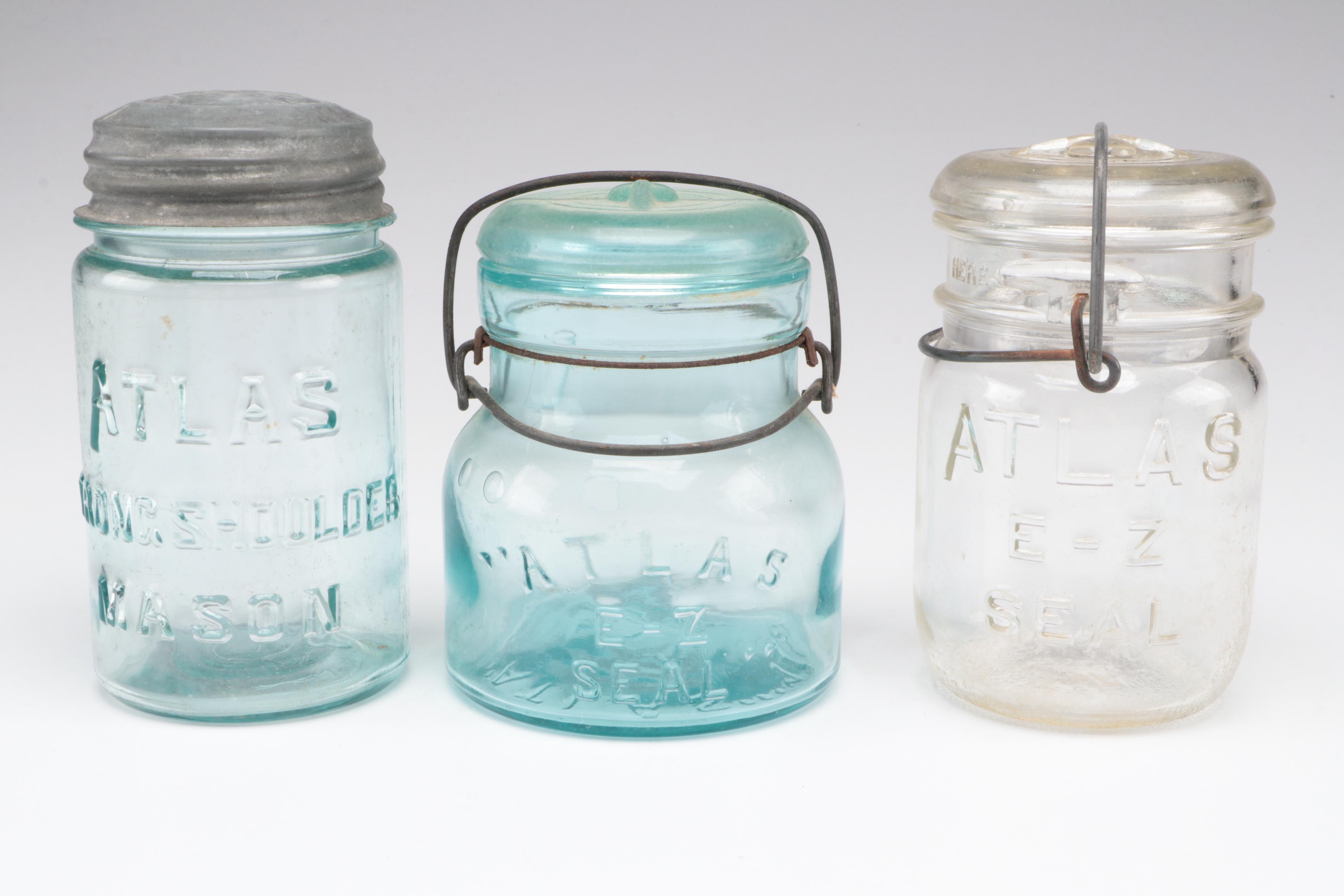 Atlas and Other Glass Canning Jars, Early 20th Century