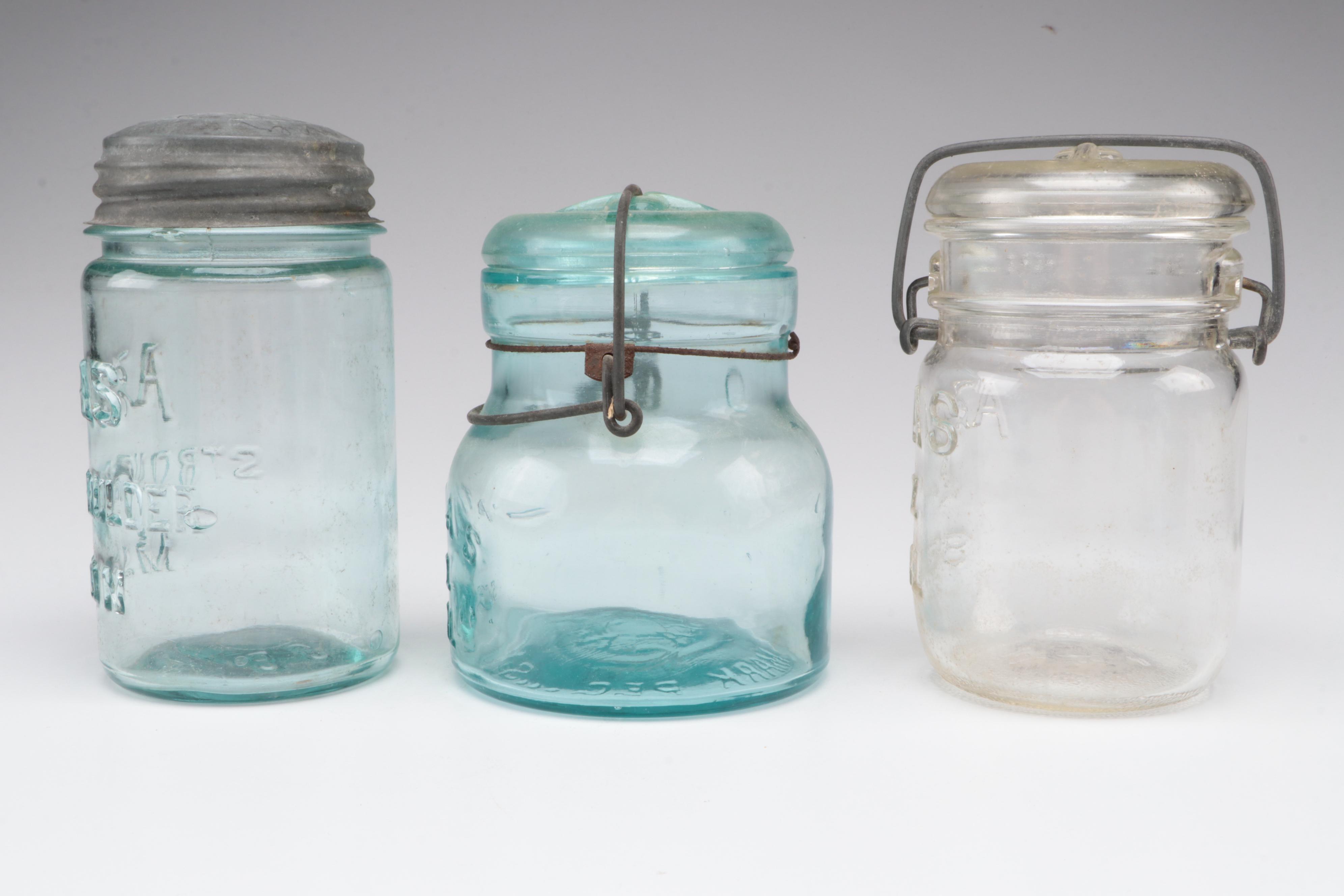 Atlas and Other Glass Canning Jars, Early 20th Century