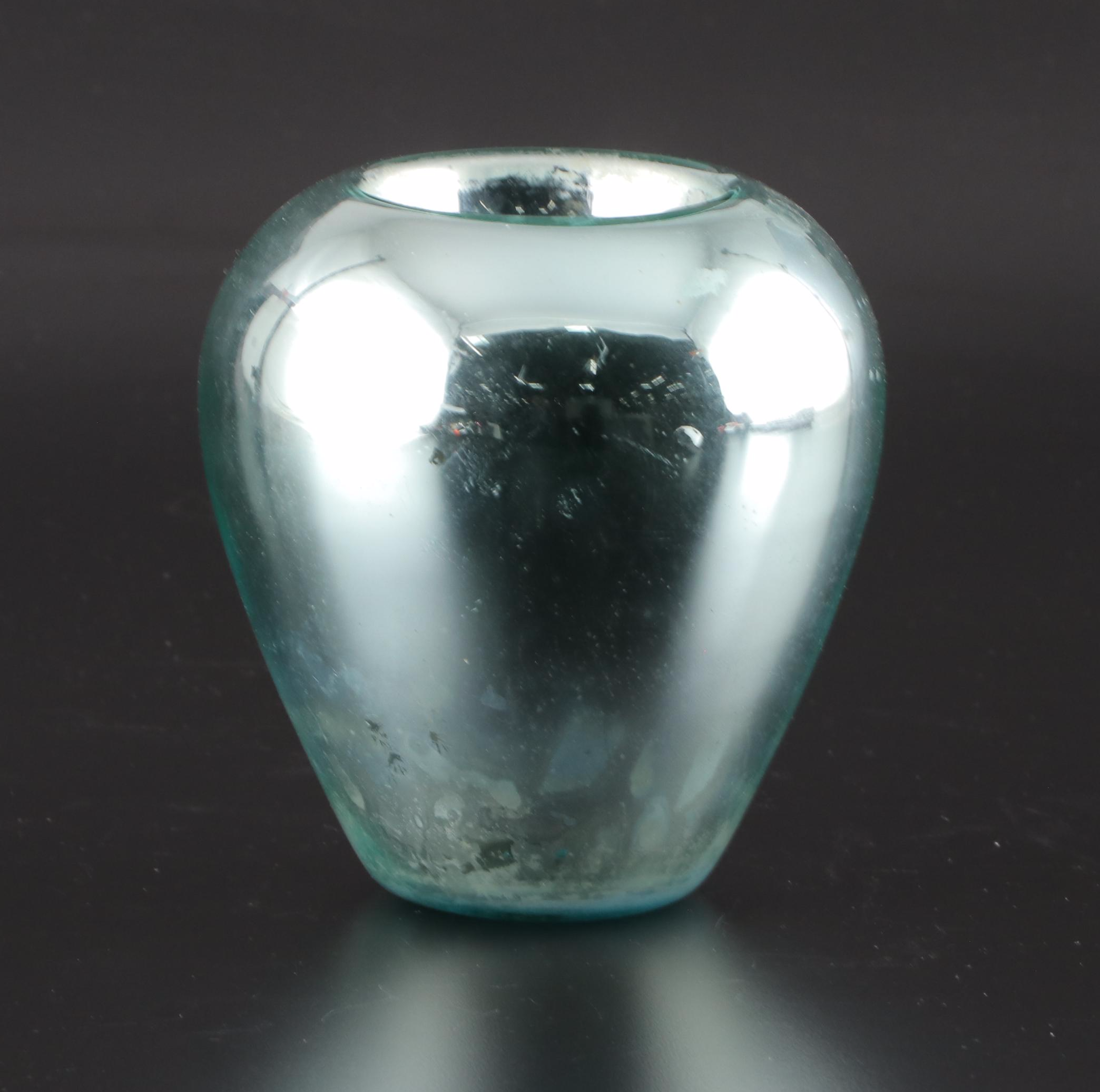 Czech and Other Mercury Glass Taper Candle Holders