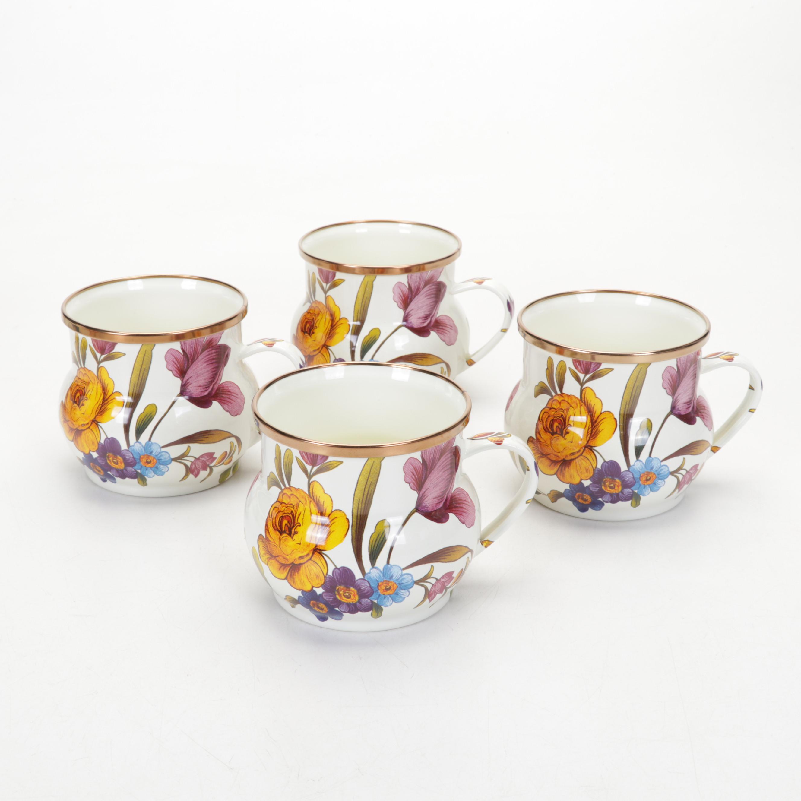 Mackenzie-Childs "Flower Market" Enamelware and Galvanized Flower Buckets