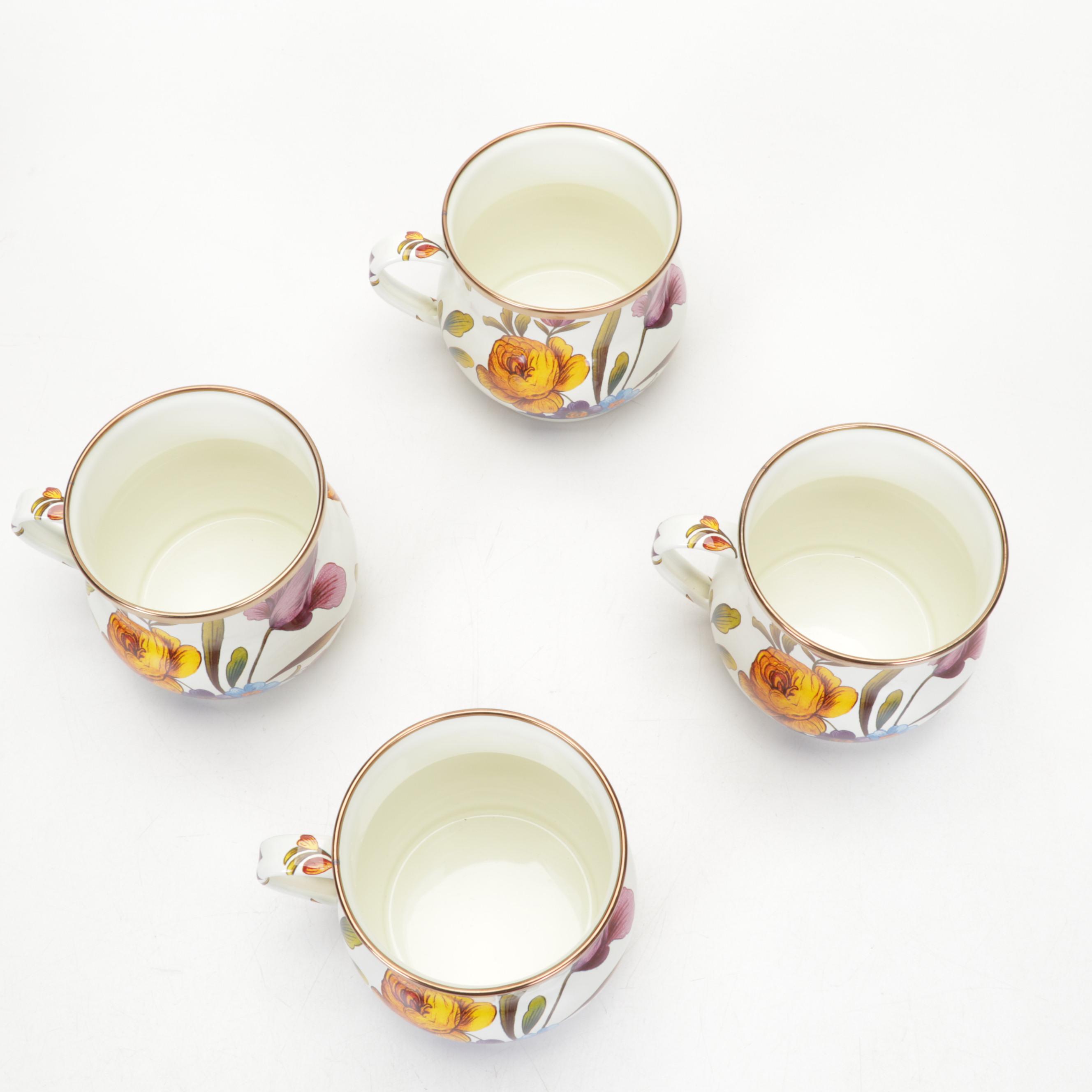 Mackenzie-Childs "Flower Market" Enamelware and Galvanized Flower Buckets