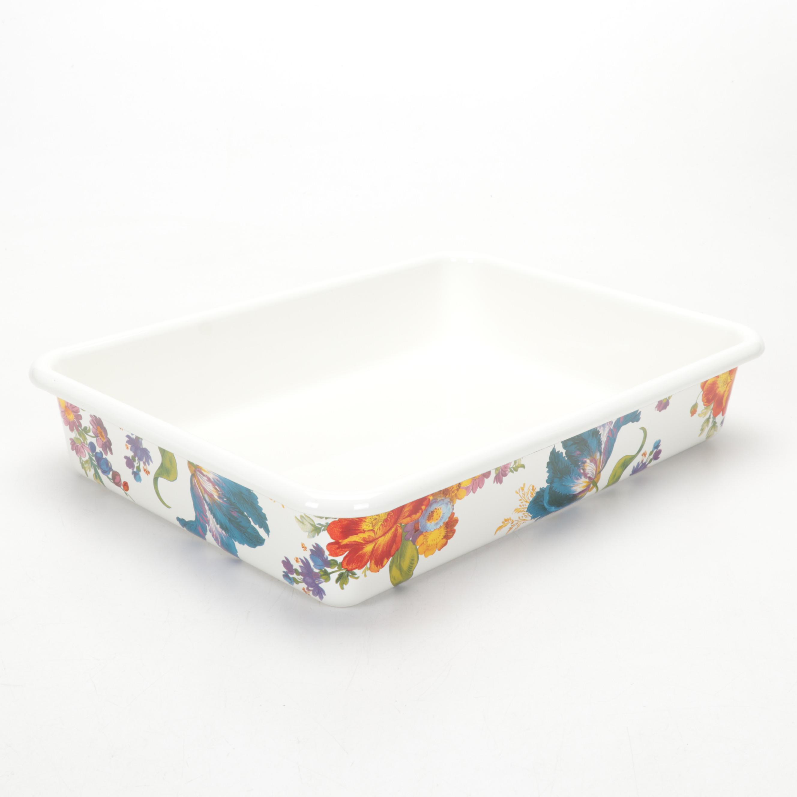 Mackenzie-Childs "Flower Market" Enamelware and Galvanized Flower Buckets