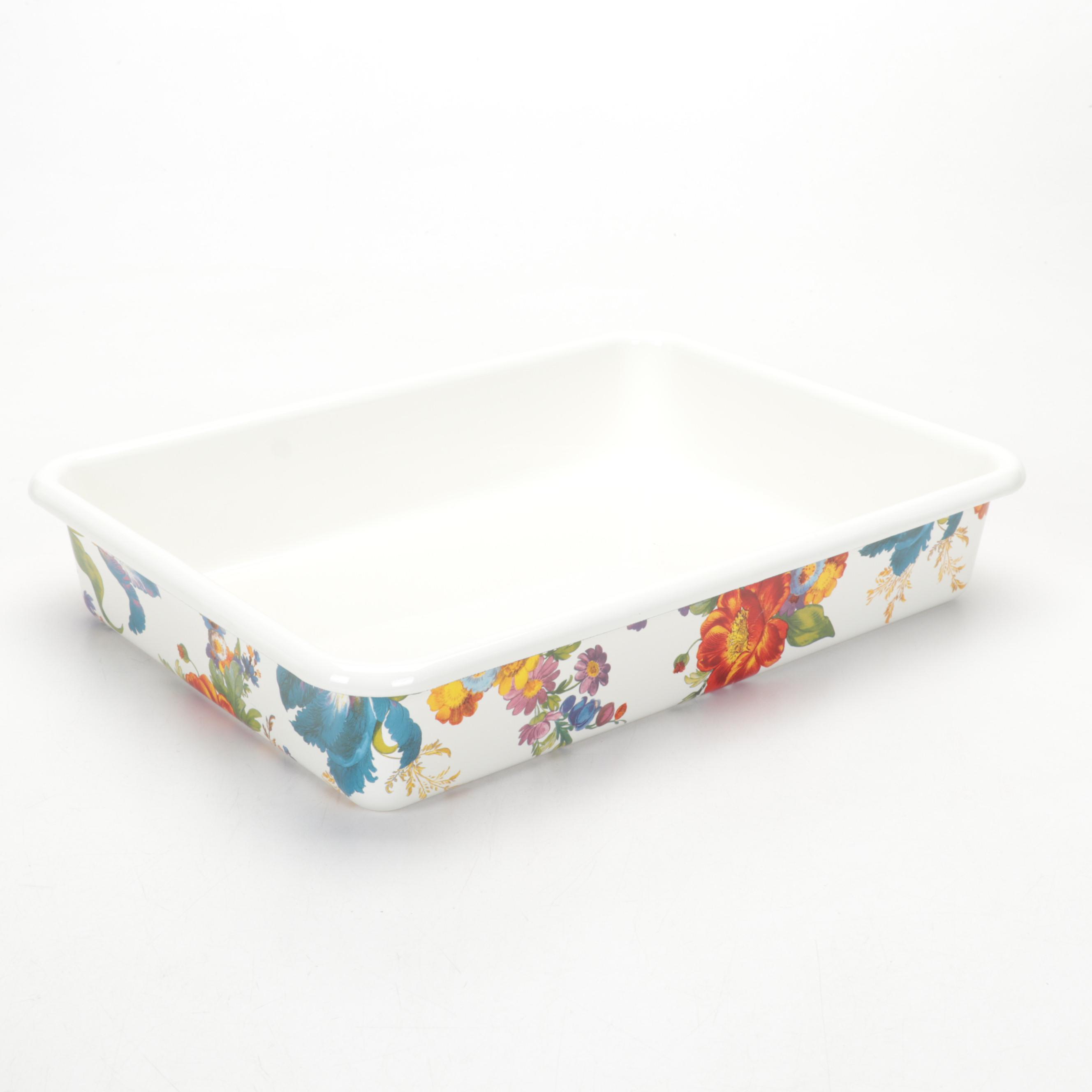 Mackenzie-Childs "Flower Market" Enamelware and Galvanized Flower Buckets