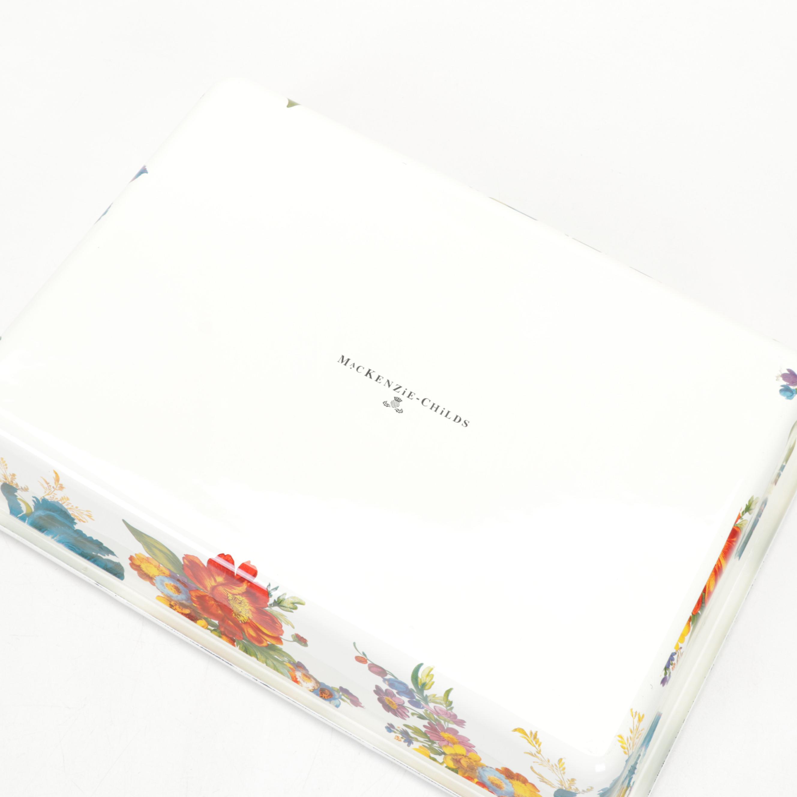 Mackenzie-Childs "Flower Market" Enamelware and Galvanized Flower Buckets