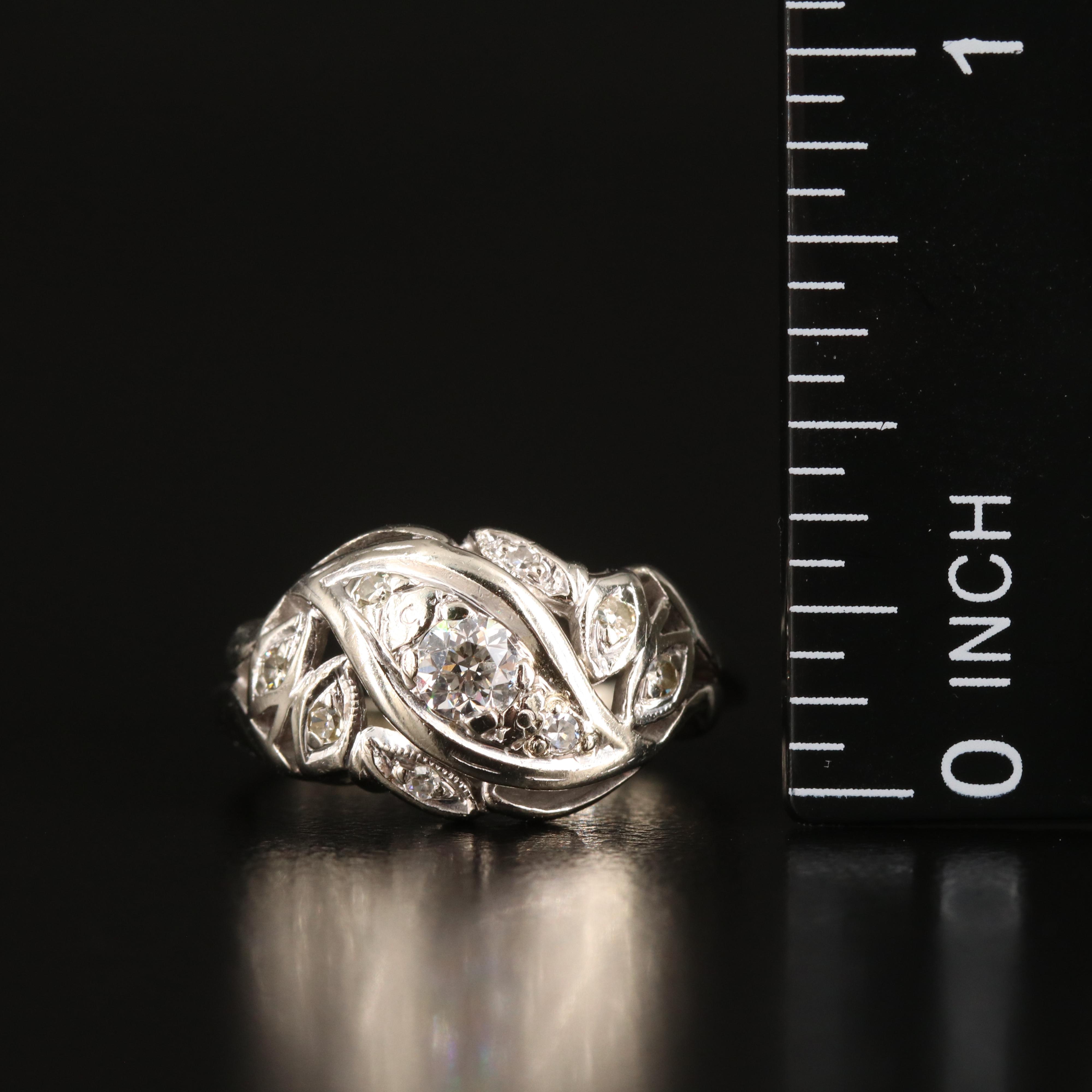 Vintage 14K 0.24 CTW Diamond Ring