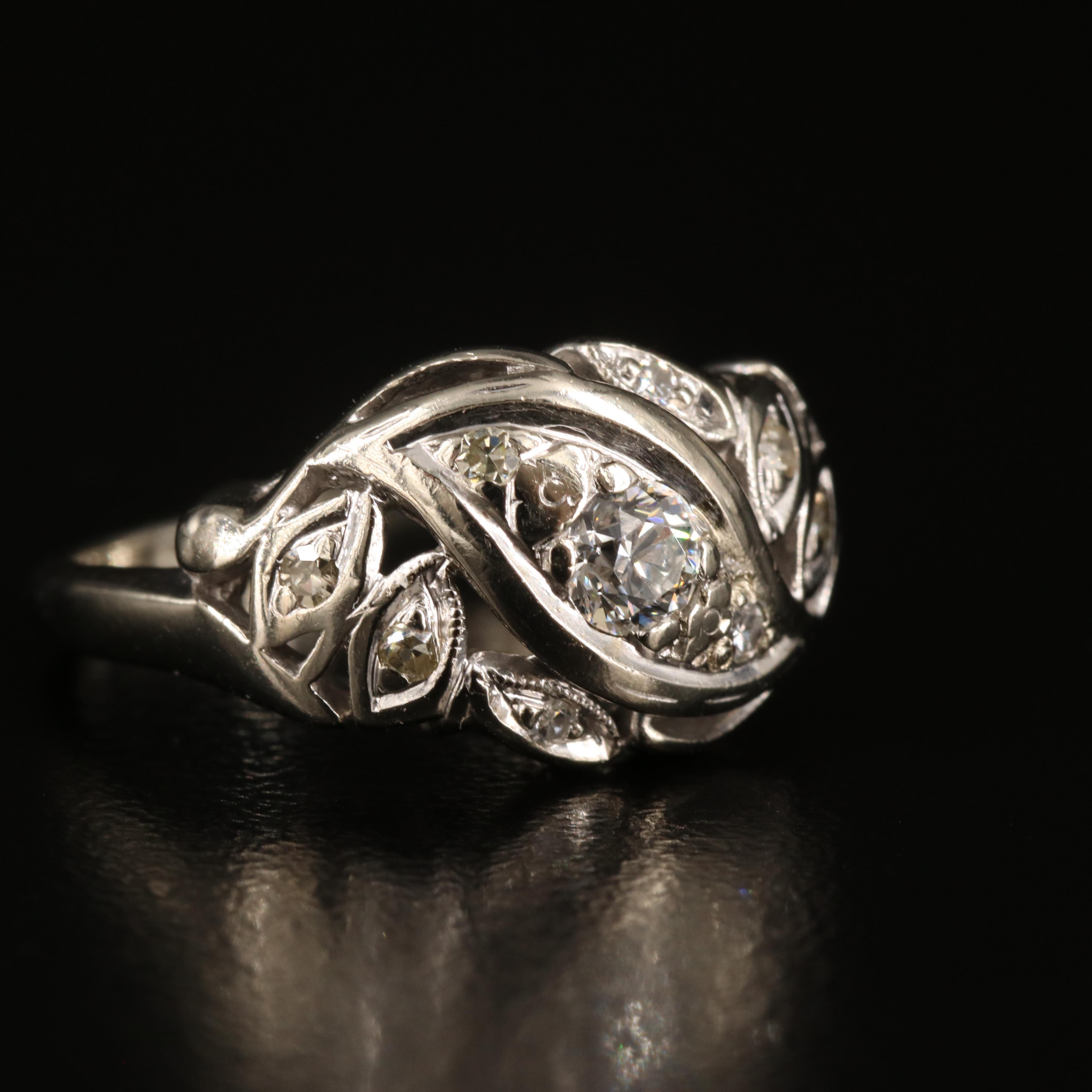 Vintage 14K 0.24 CTW Diamond Ring