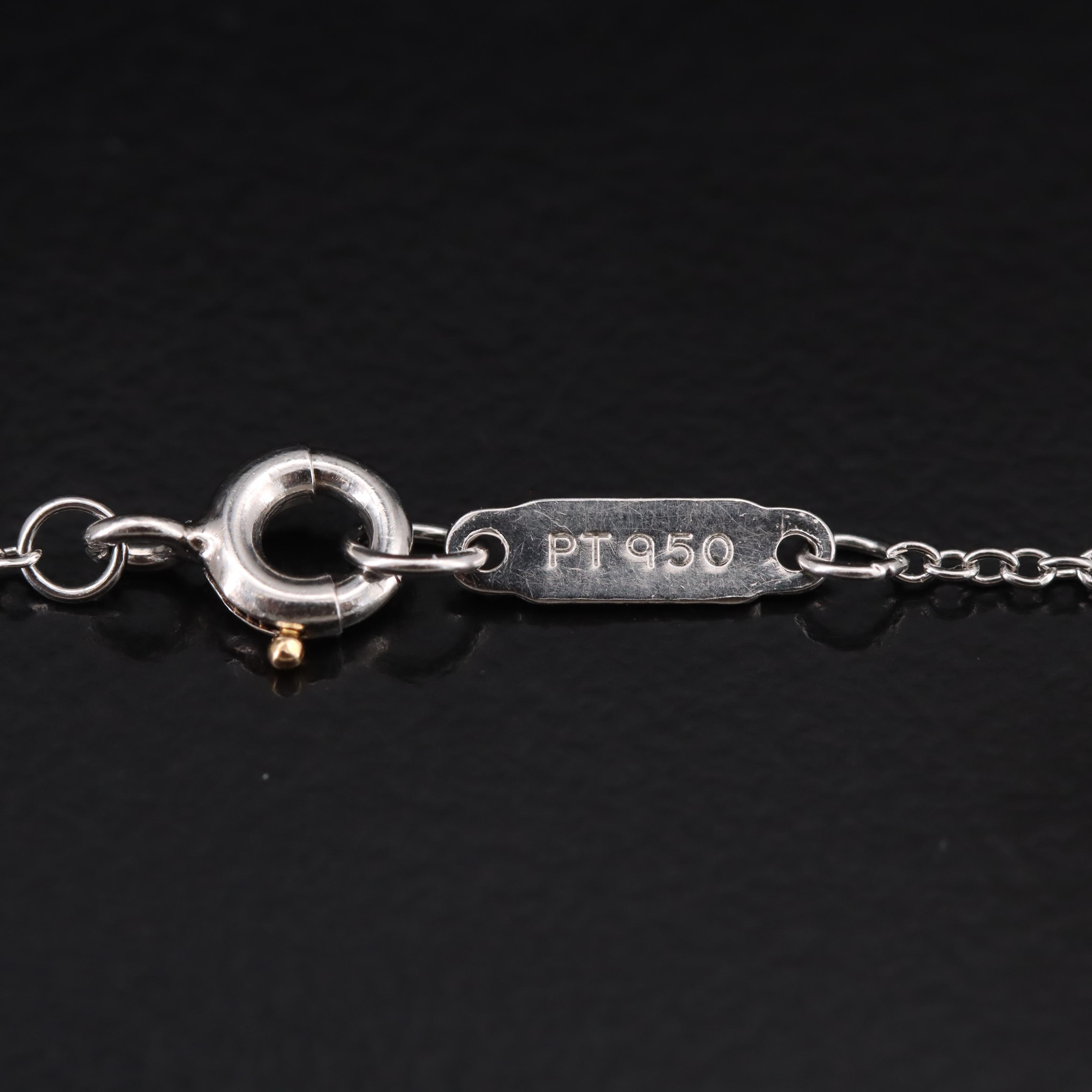 Tiffany & Co. Platinum 0.51 CTW Diamond Cross Necklace