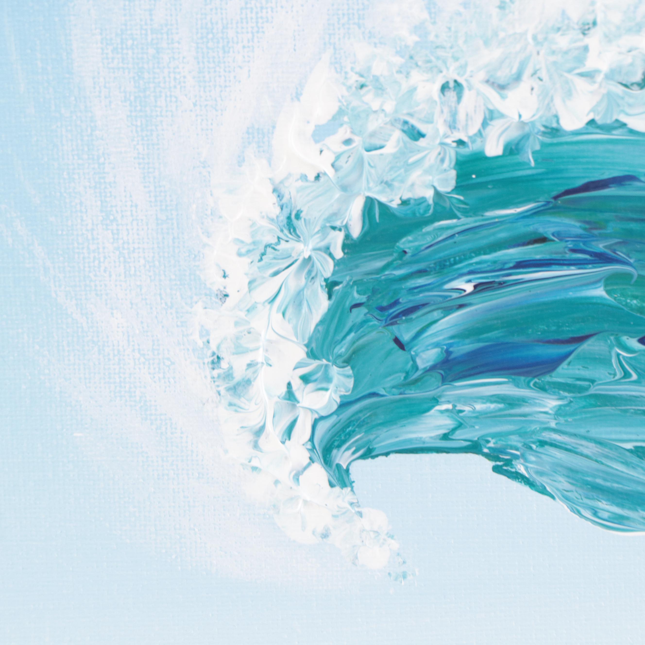 Noreen Harawa Acrylic Painting of Ocean Wave, 2020