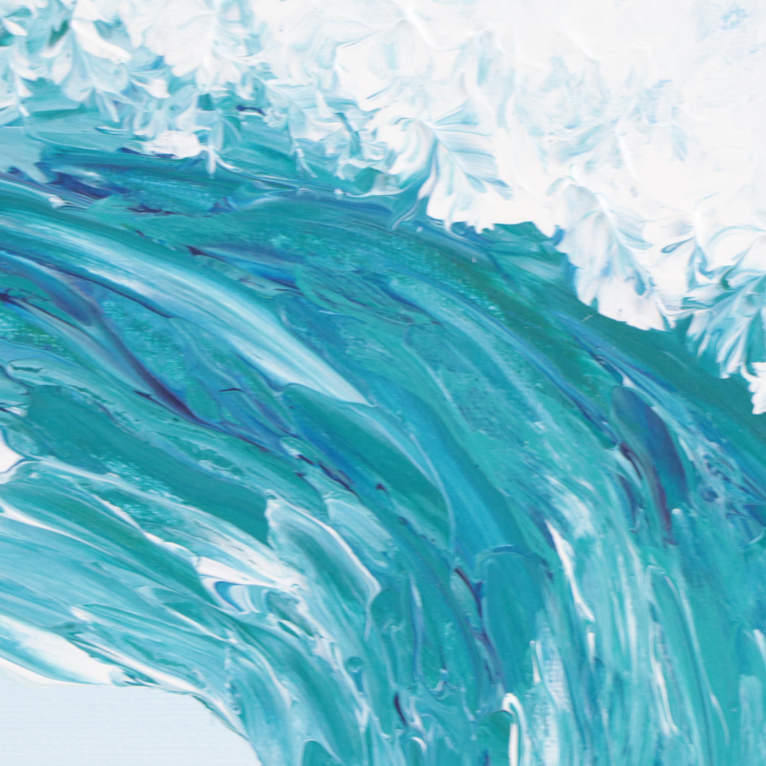 Noreen Harawa Acrylic Painting of Ocean Wave, 2020