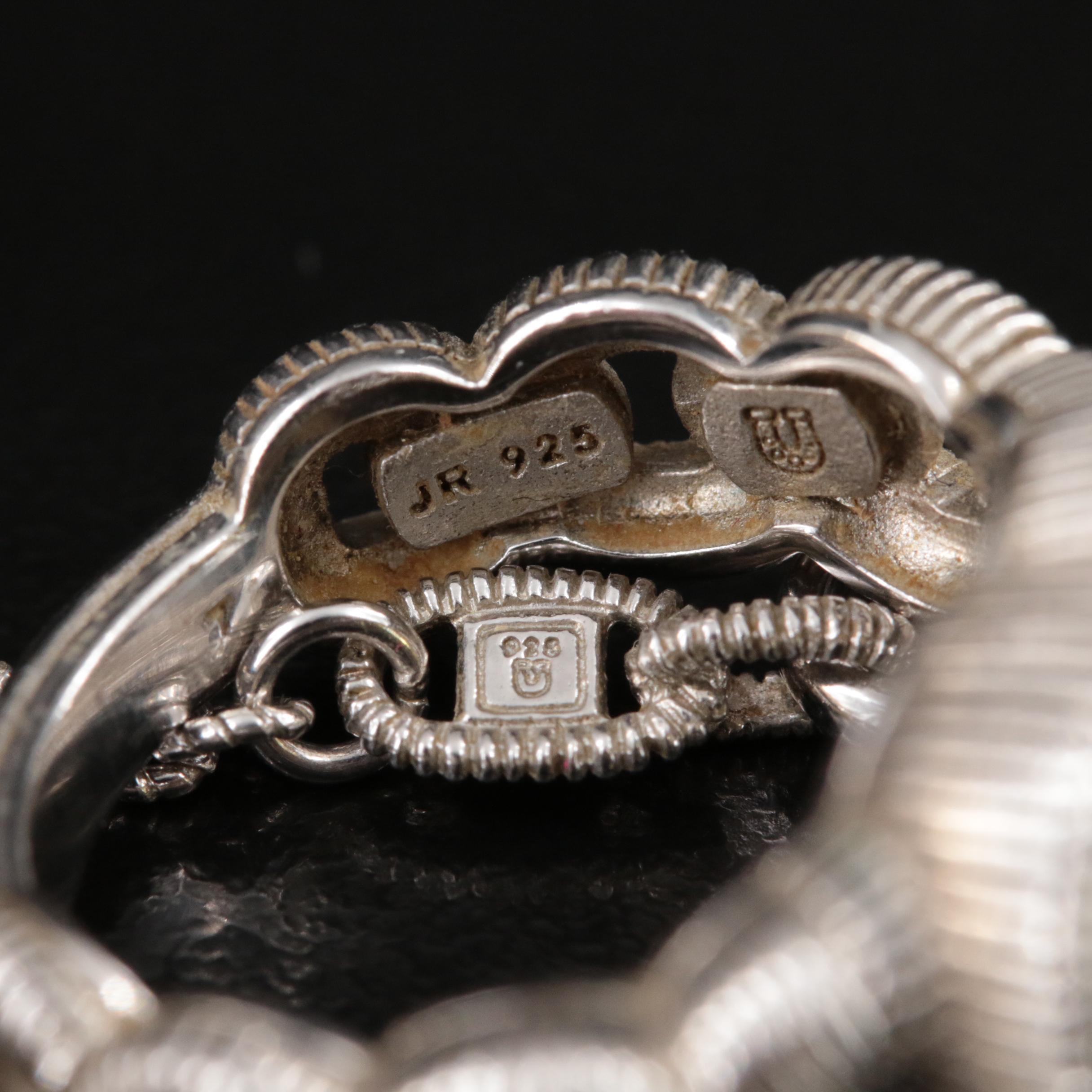 Judith Ripka Sterling Cubic Zirconia and Sapphire Necklace and Ring Set