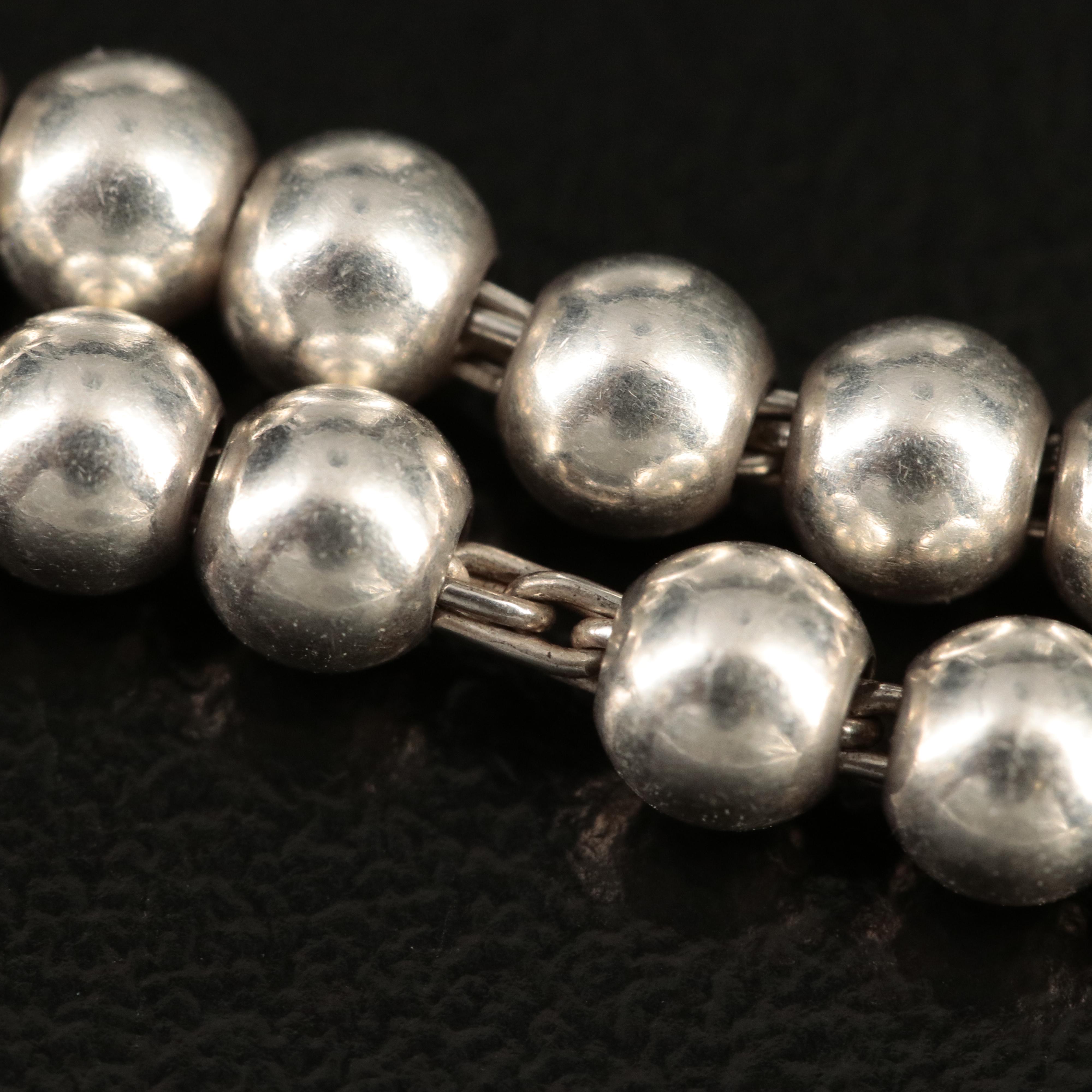 Tiffany & Co. Sterling "I Love You" Beaded Bracelet