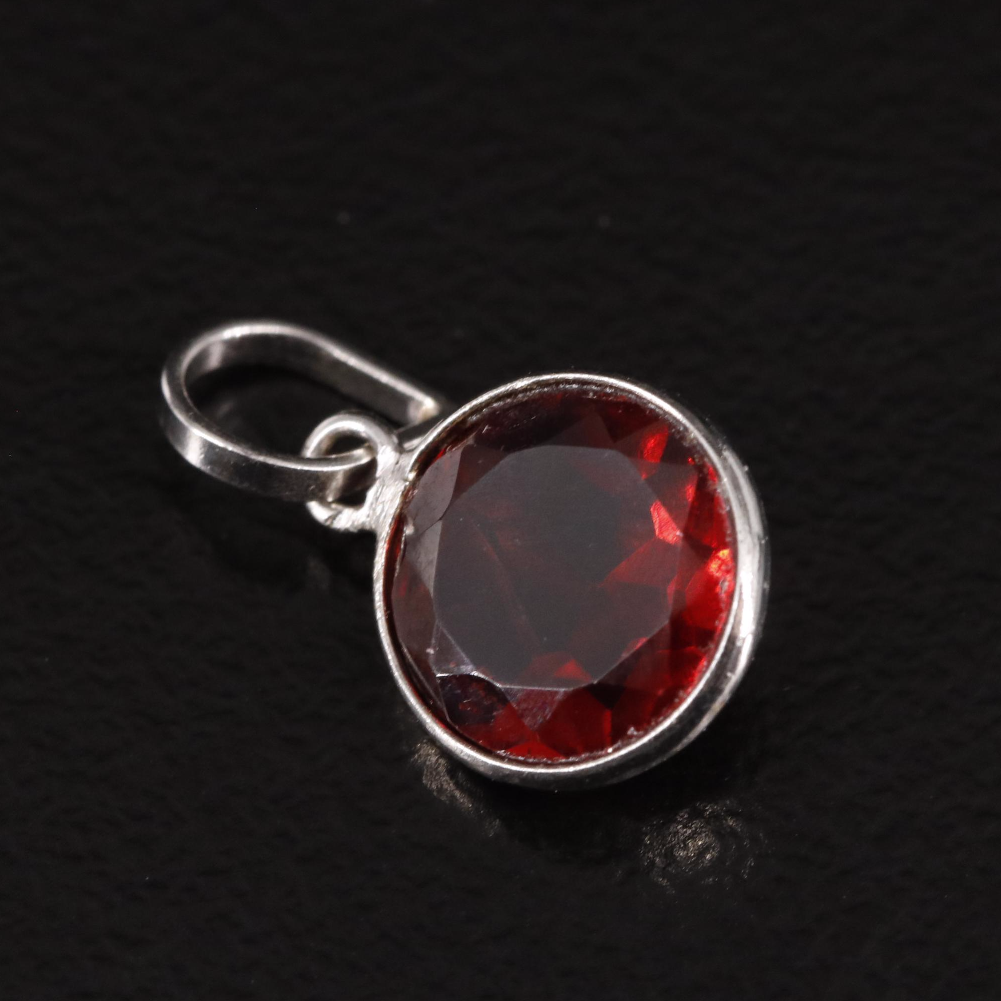 14K Garnet Pendant