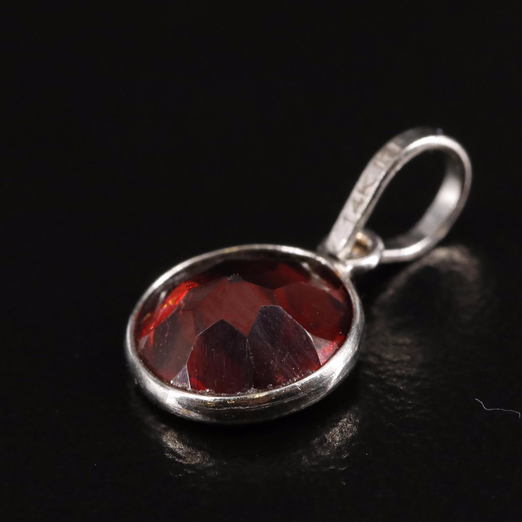 14K Garnet Pendant