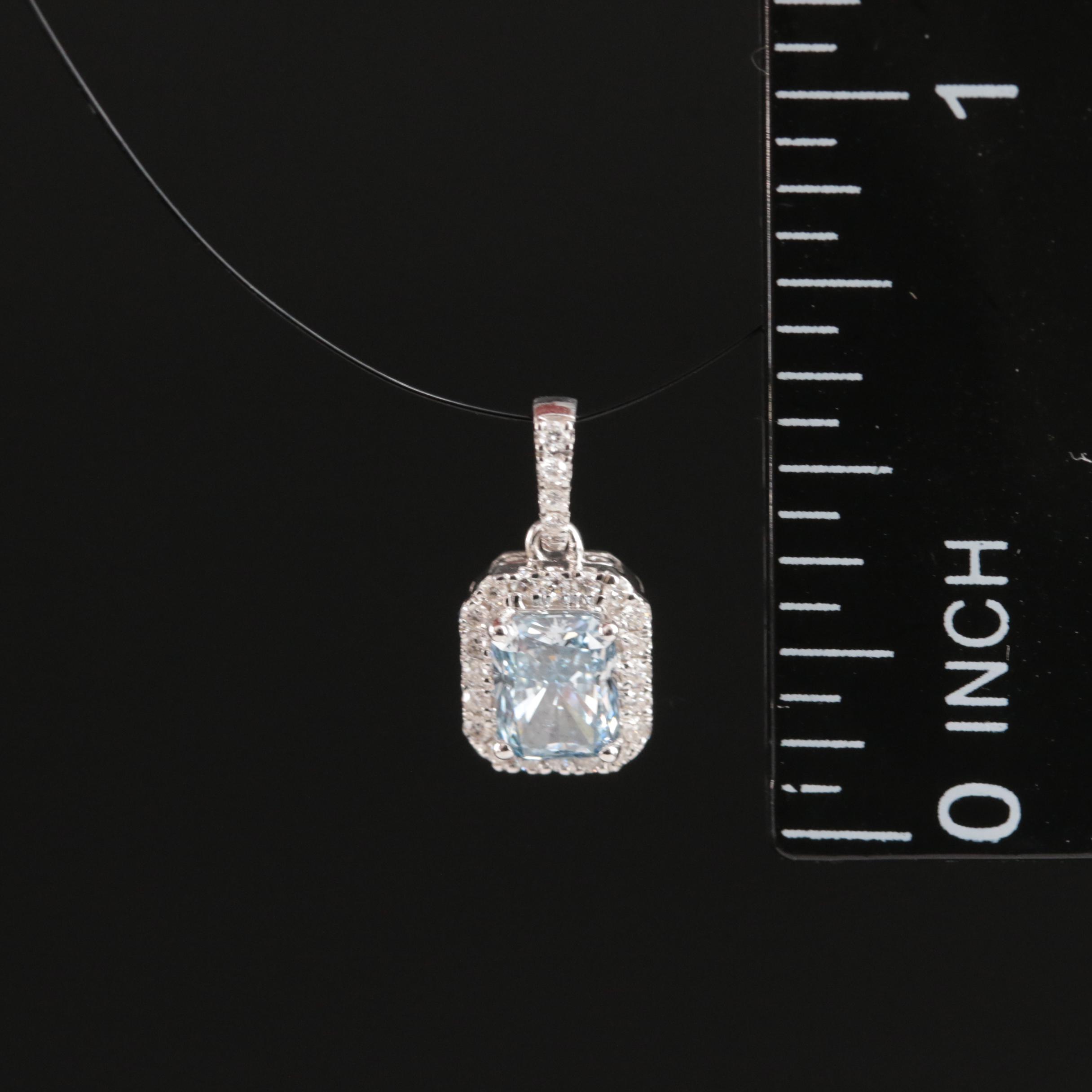 14K 0.60 CTW Lab Grown Diamond Pendant