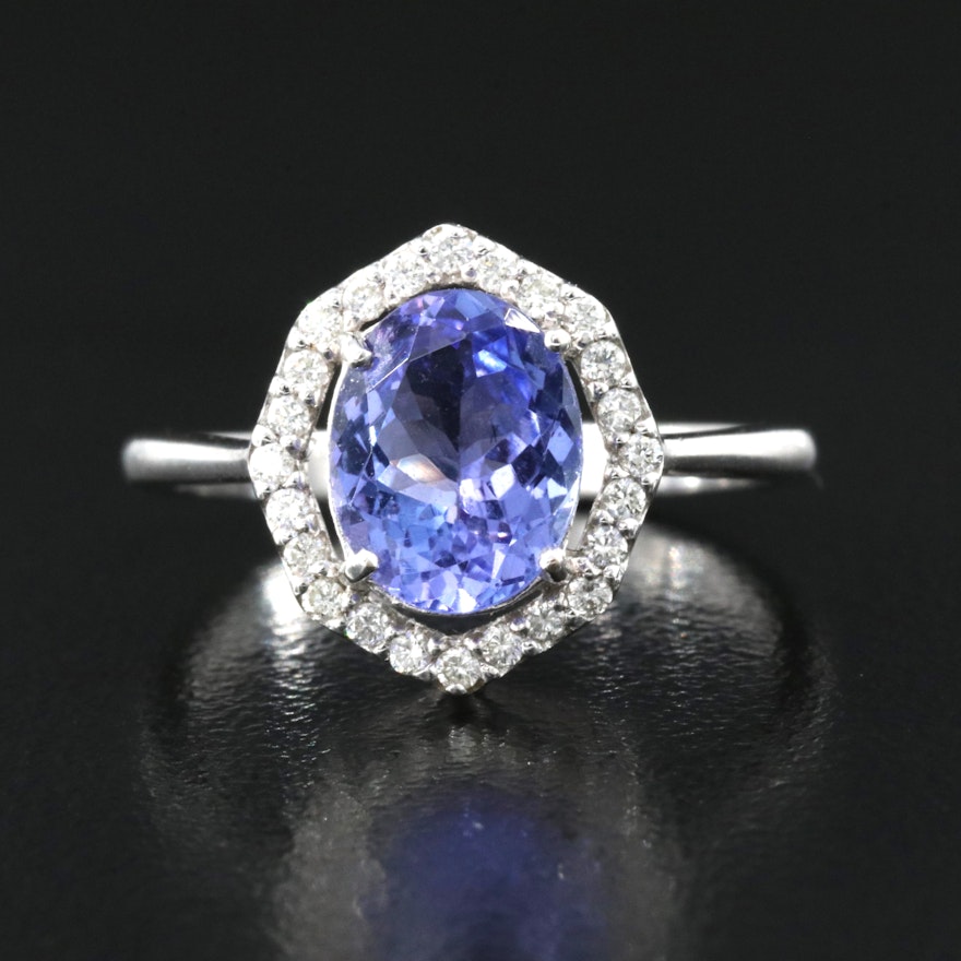 18K Tanzanite and Diamond Ring