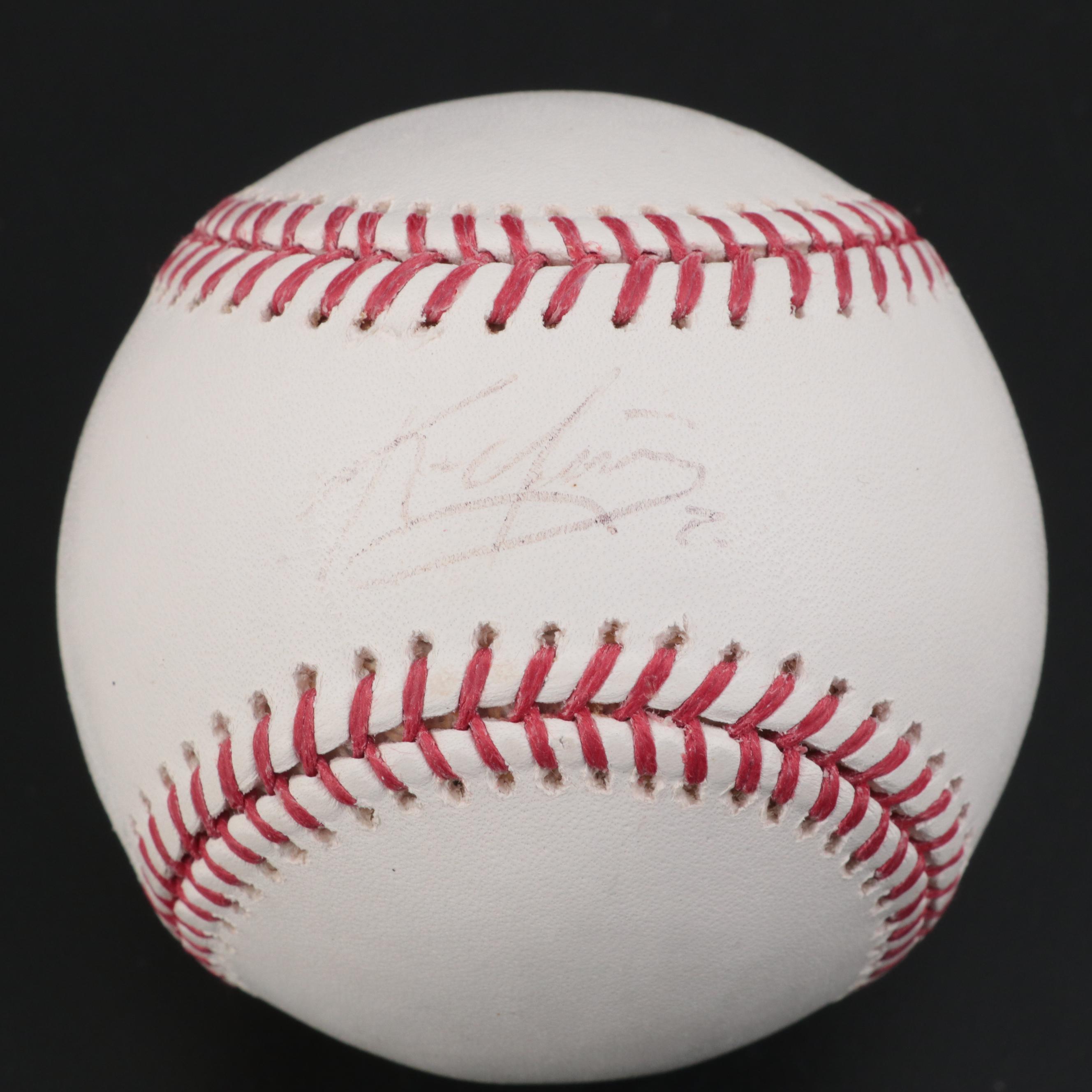 Roy Sievers, Jay Bruce and Kevin Youkilis Signed Rawlings Baseballs