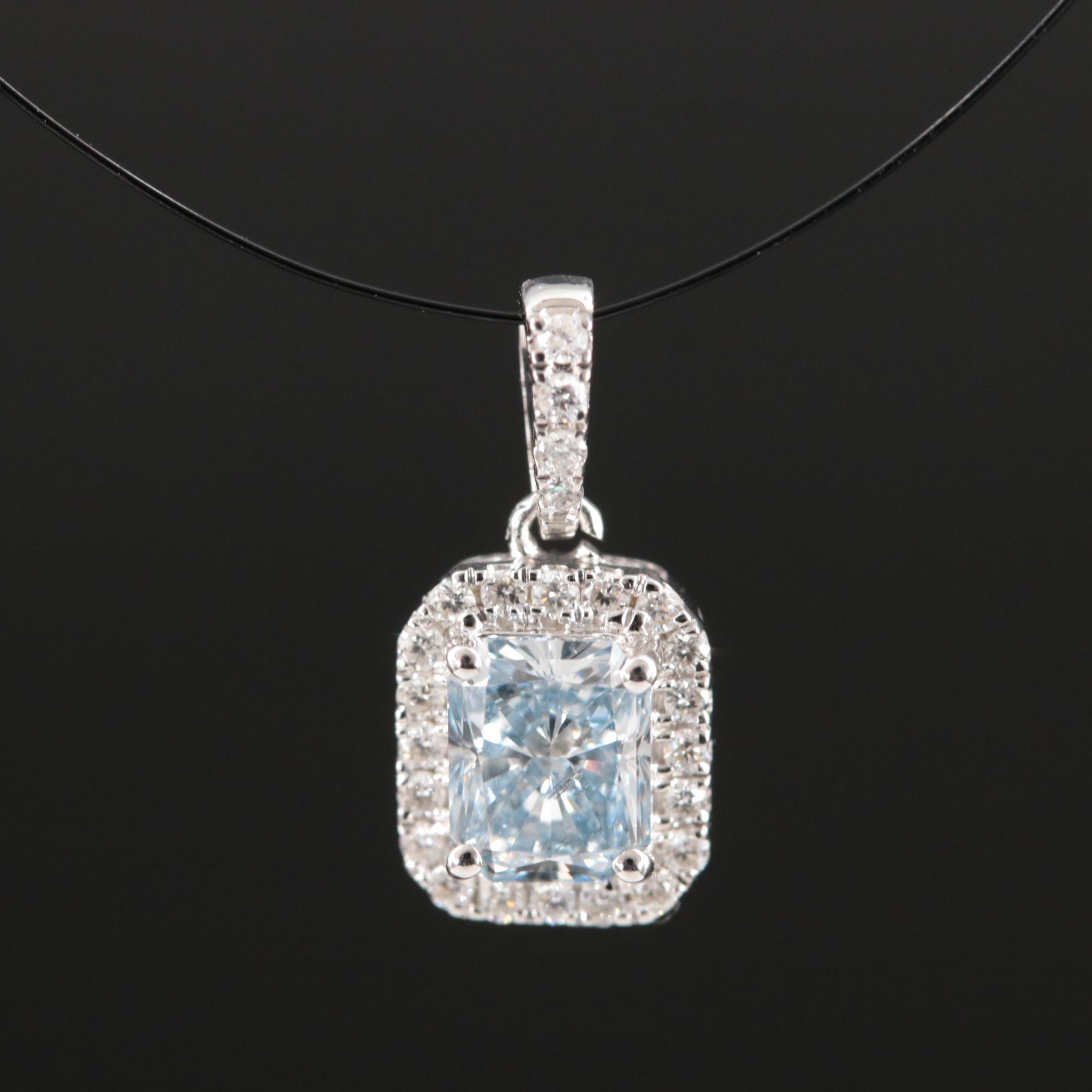 14K 0.60 CTW Lab Grown Diamon Pendant