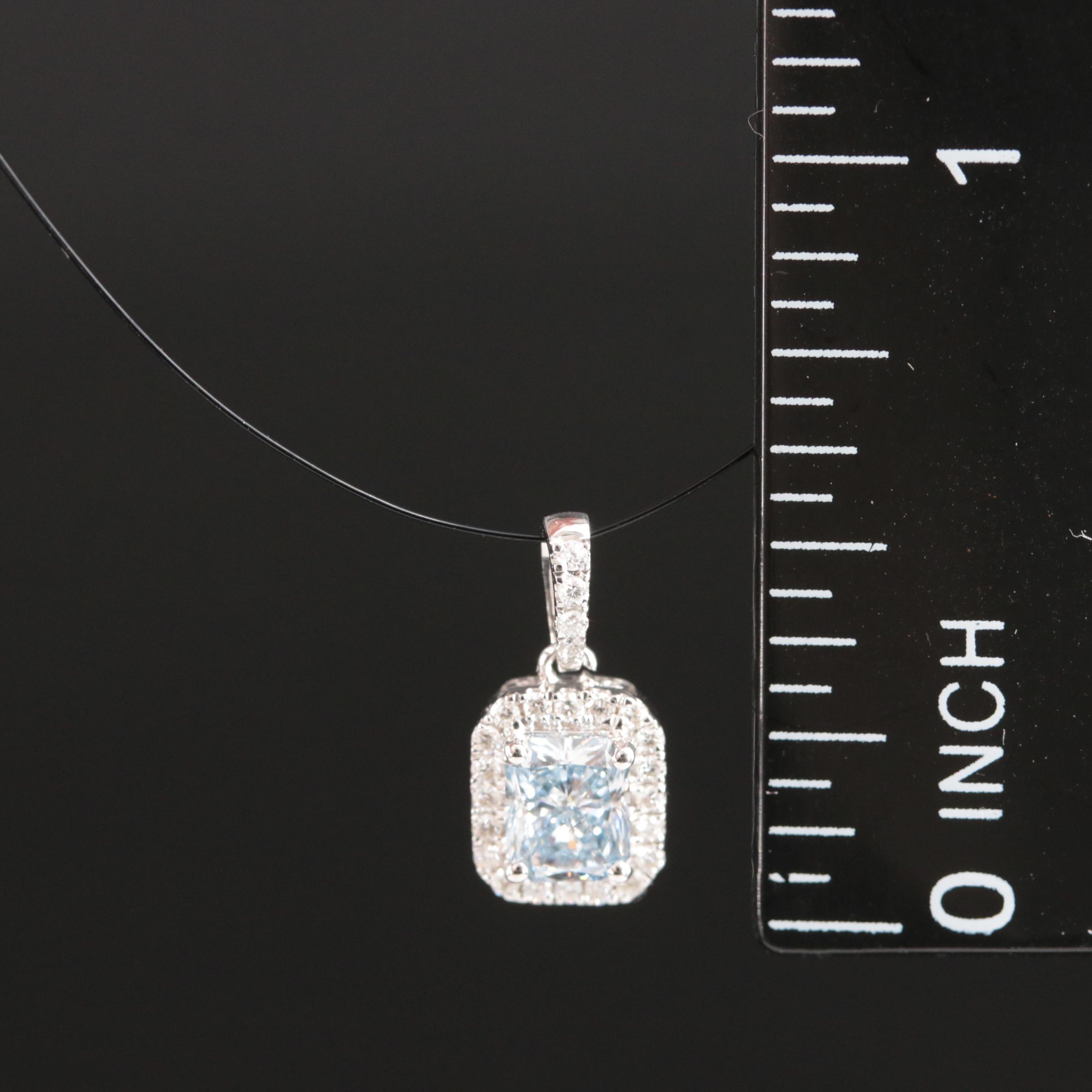14K 0.60 CTW Lab Grown Diamon Pendant