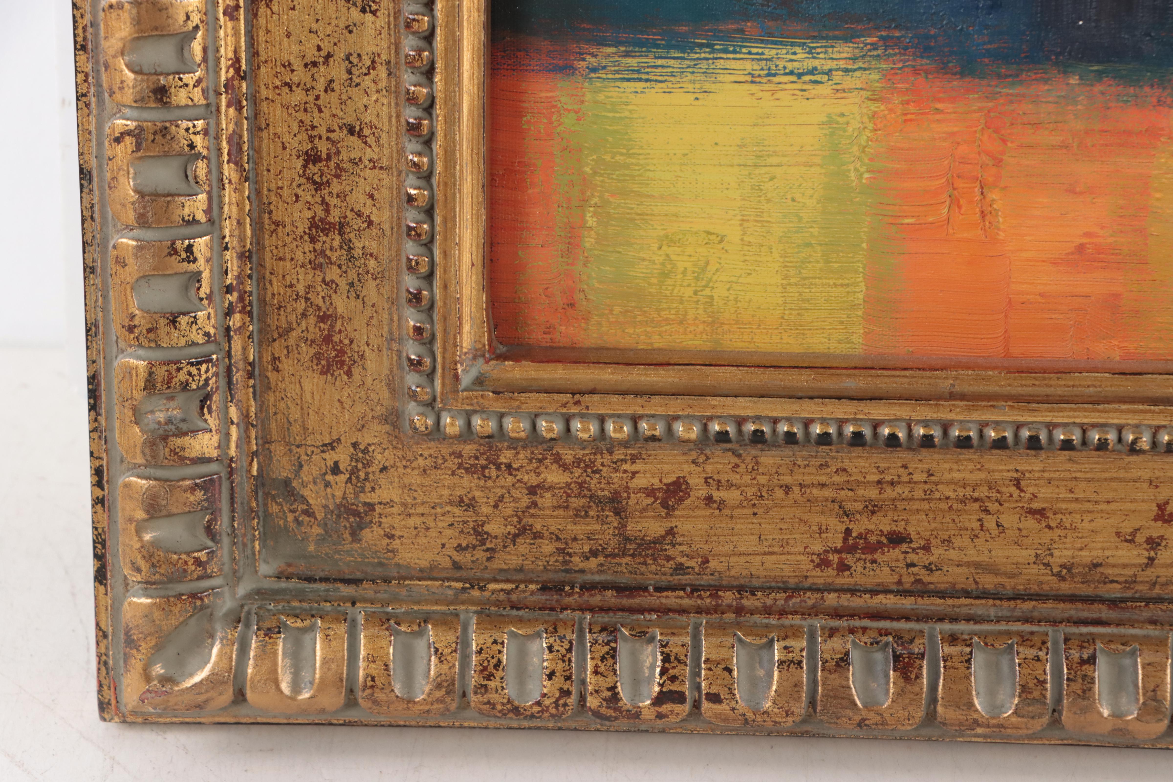 Abstract Geometric Oil Painting, Circa 2000