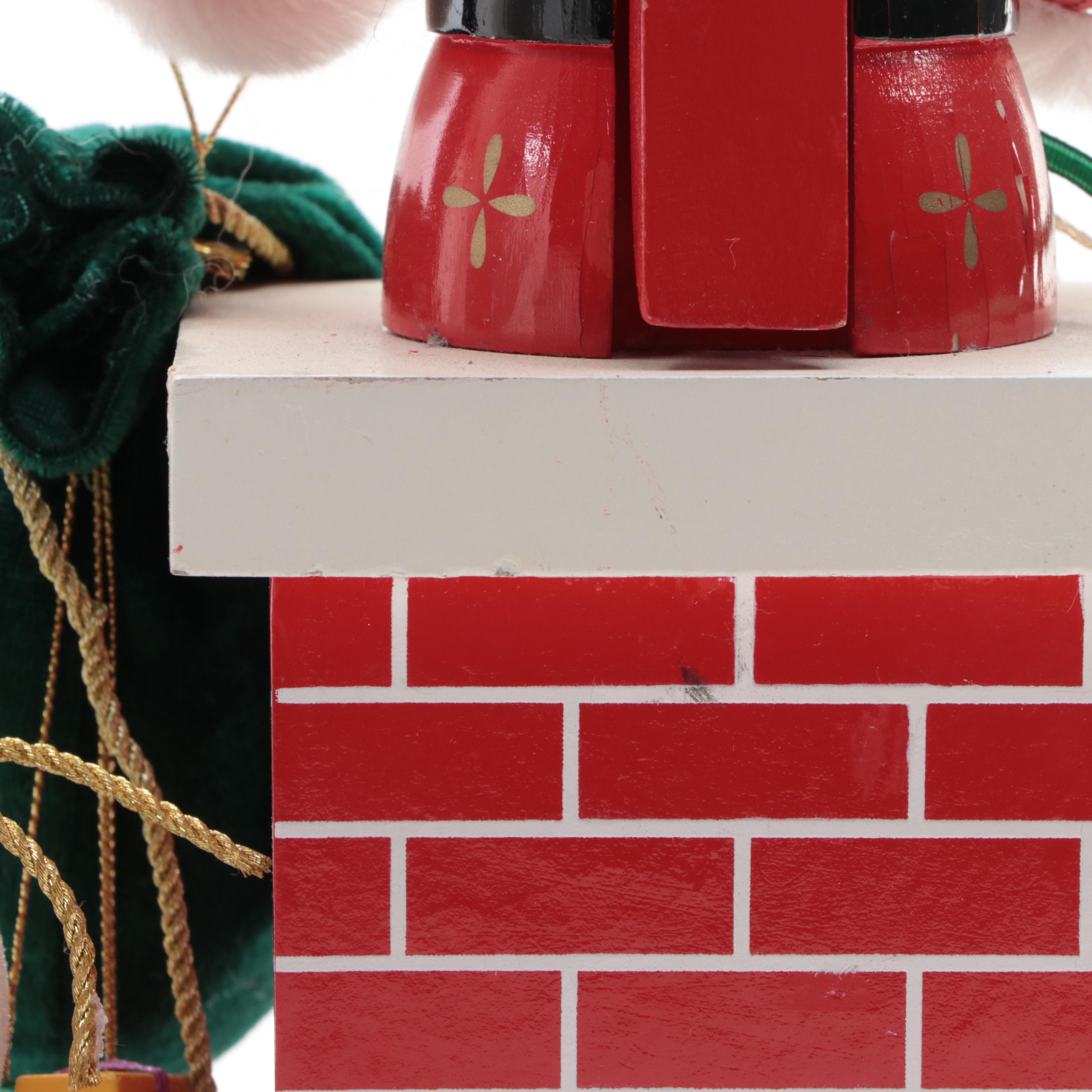 Jester, White Santa and Chimney Santa Nutcrackers