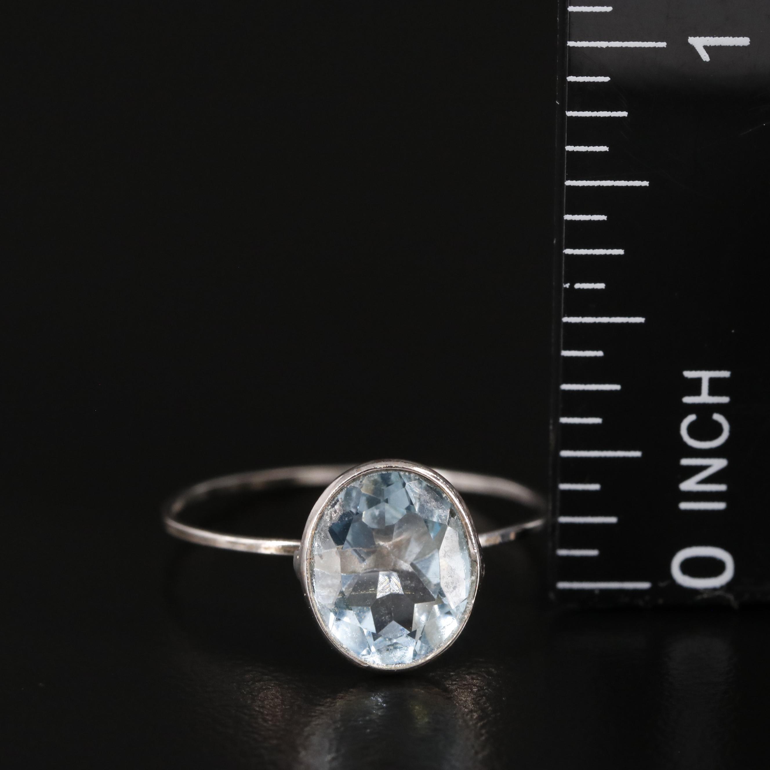 14K Blue Topaz Ring