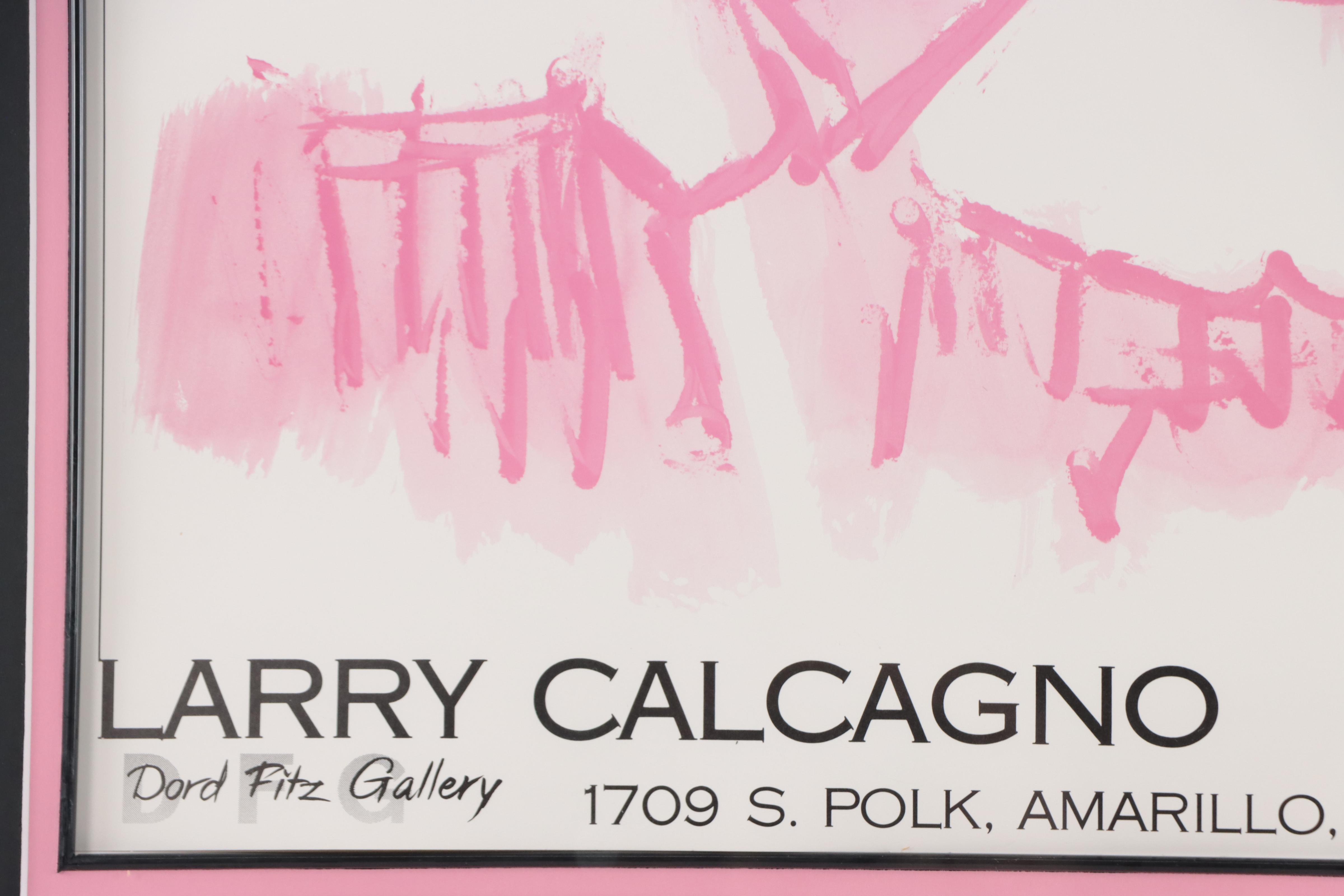 Larry Calcagno Signed Exhibition Poster, 1981