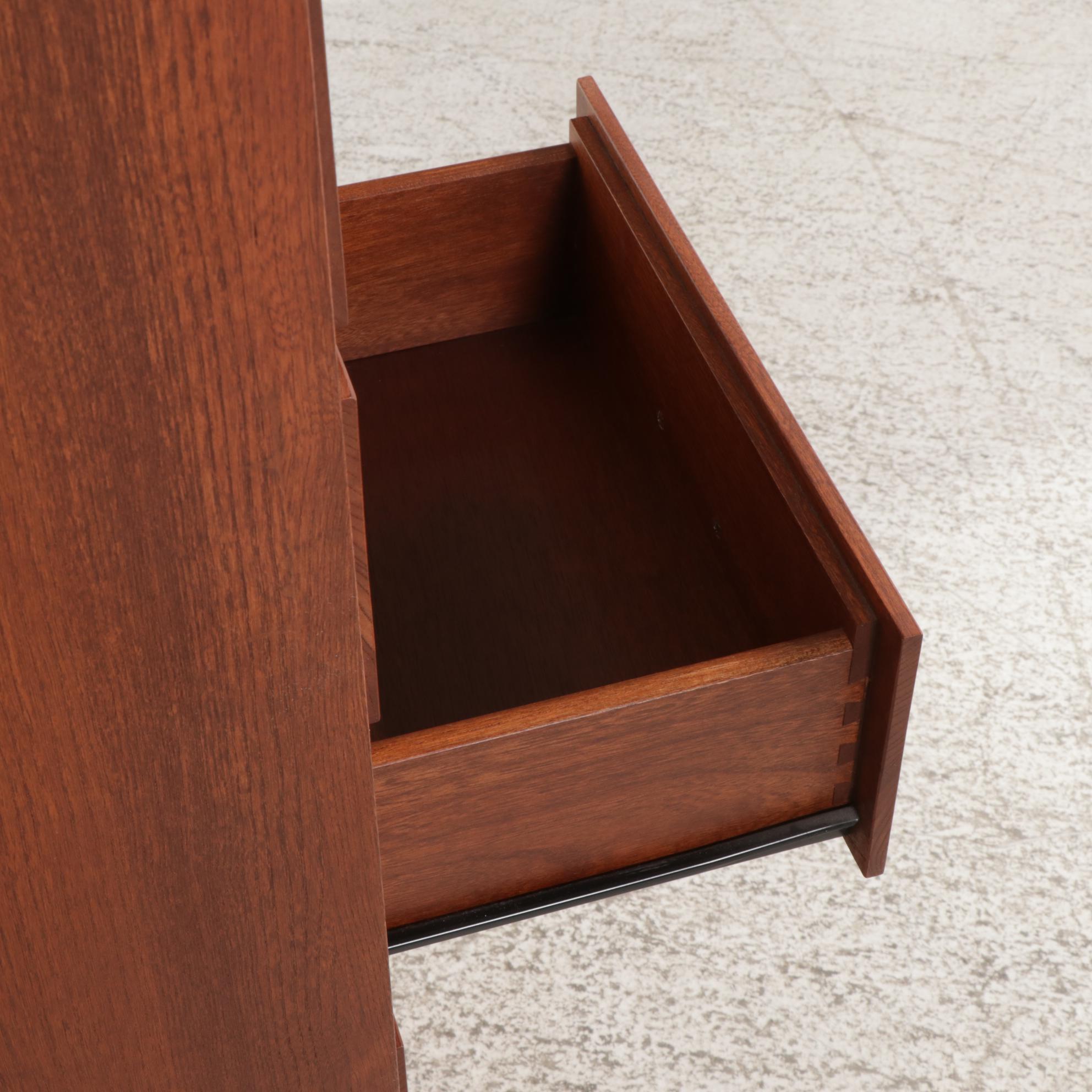 Arhaus Wood Lingerie Chest with Mirrored Door, 21st Century