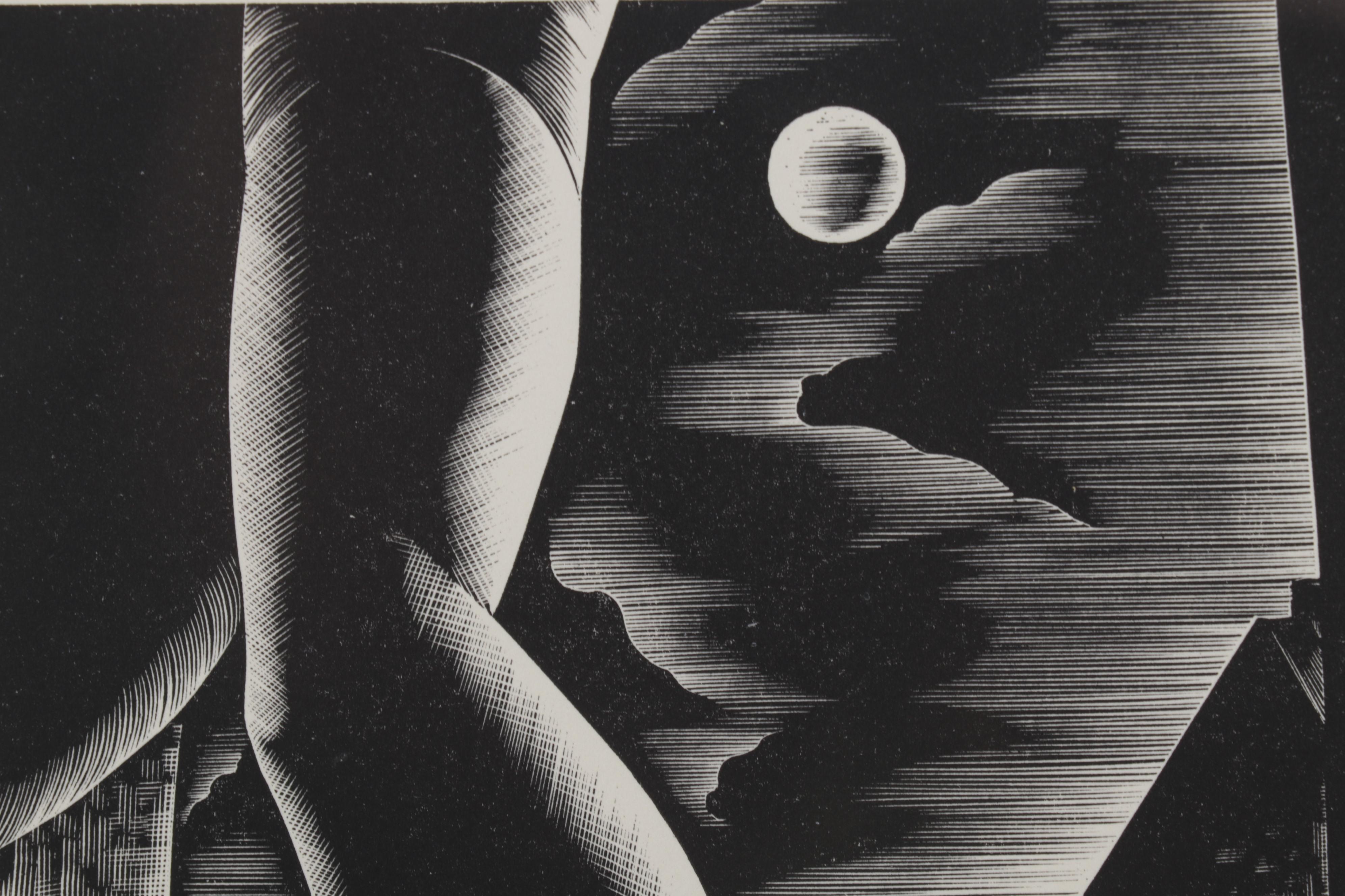 Lynd Ward Art Deco Woodcut From "Wild Pilgrimage," 1932
