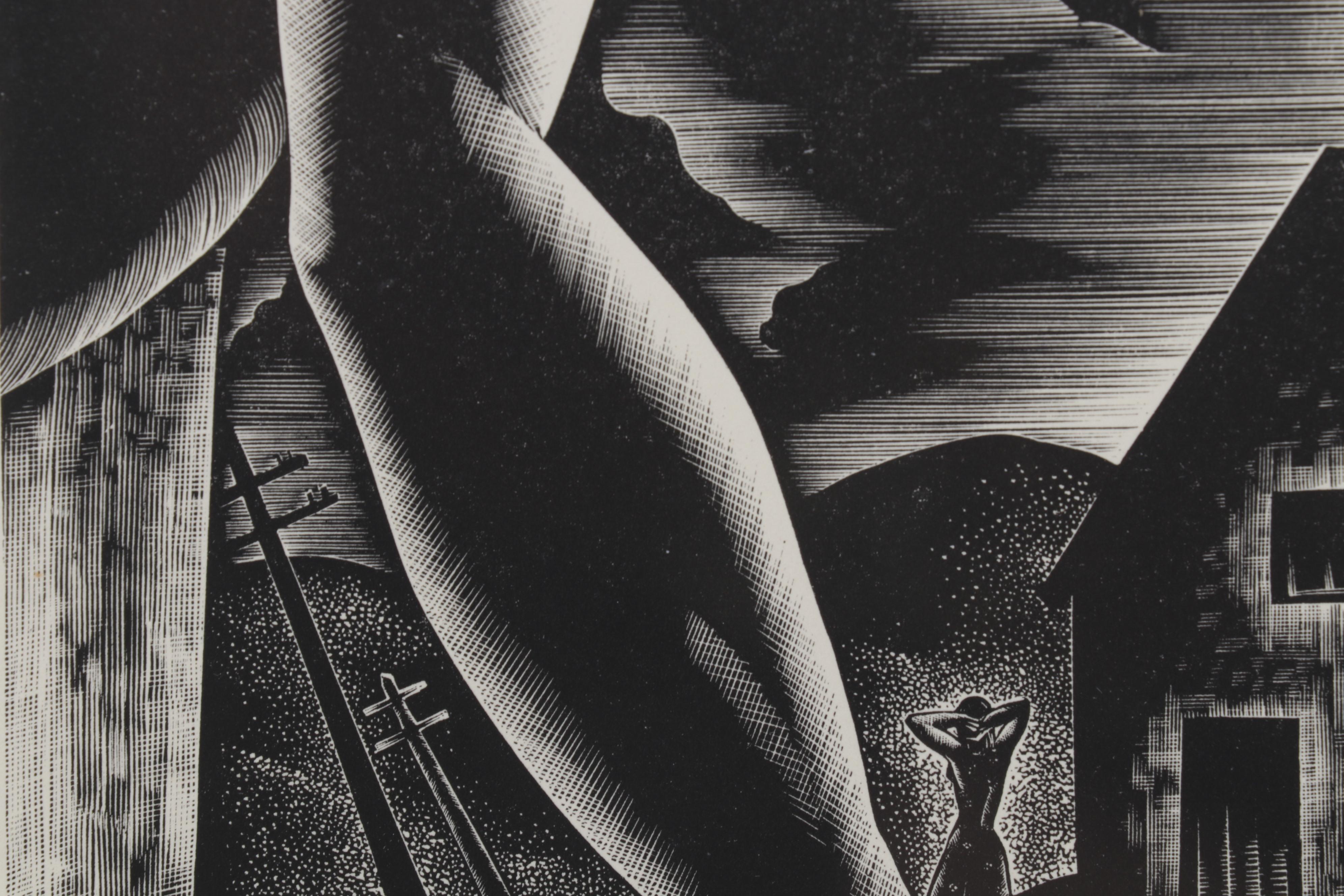 Lynd Ward Art Deco Woodcut From "Wild Pilgrimage," 1932