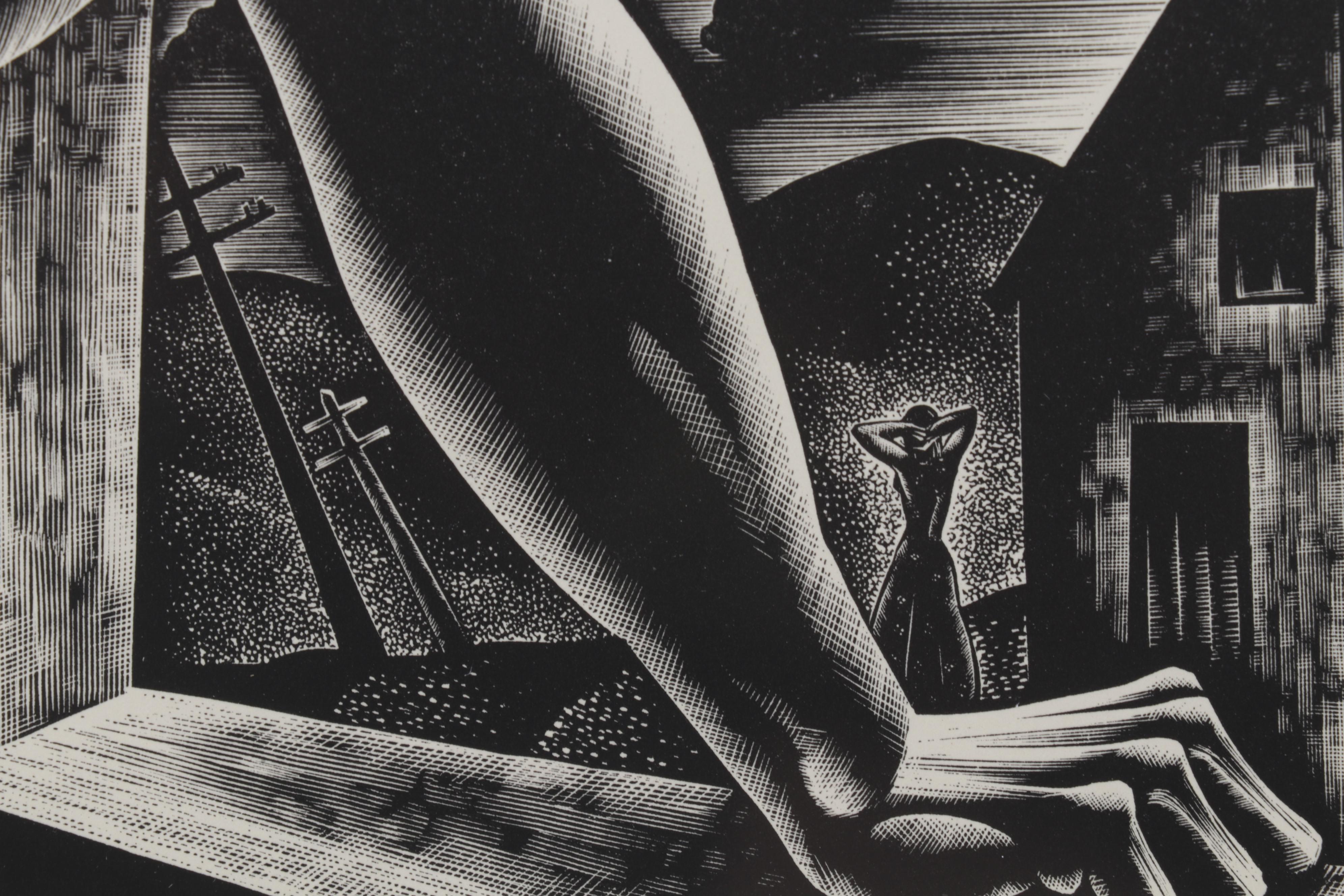 Lynd Ward Art Deco Woodcut From "Wild Pilgrimage," 1932