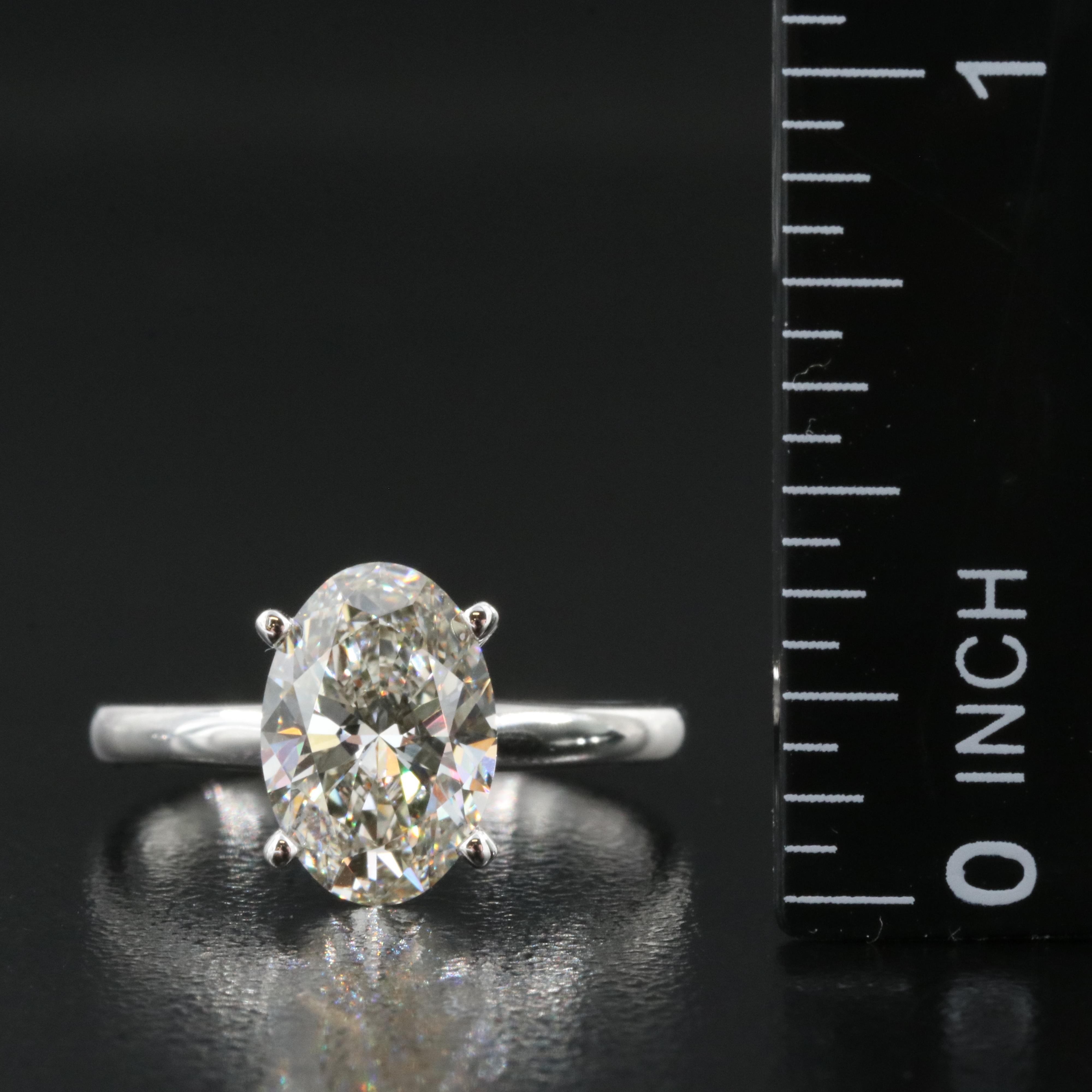 14K 2.57 CT Lab Grown Diamond Solitaire Ring