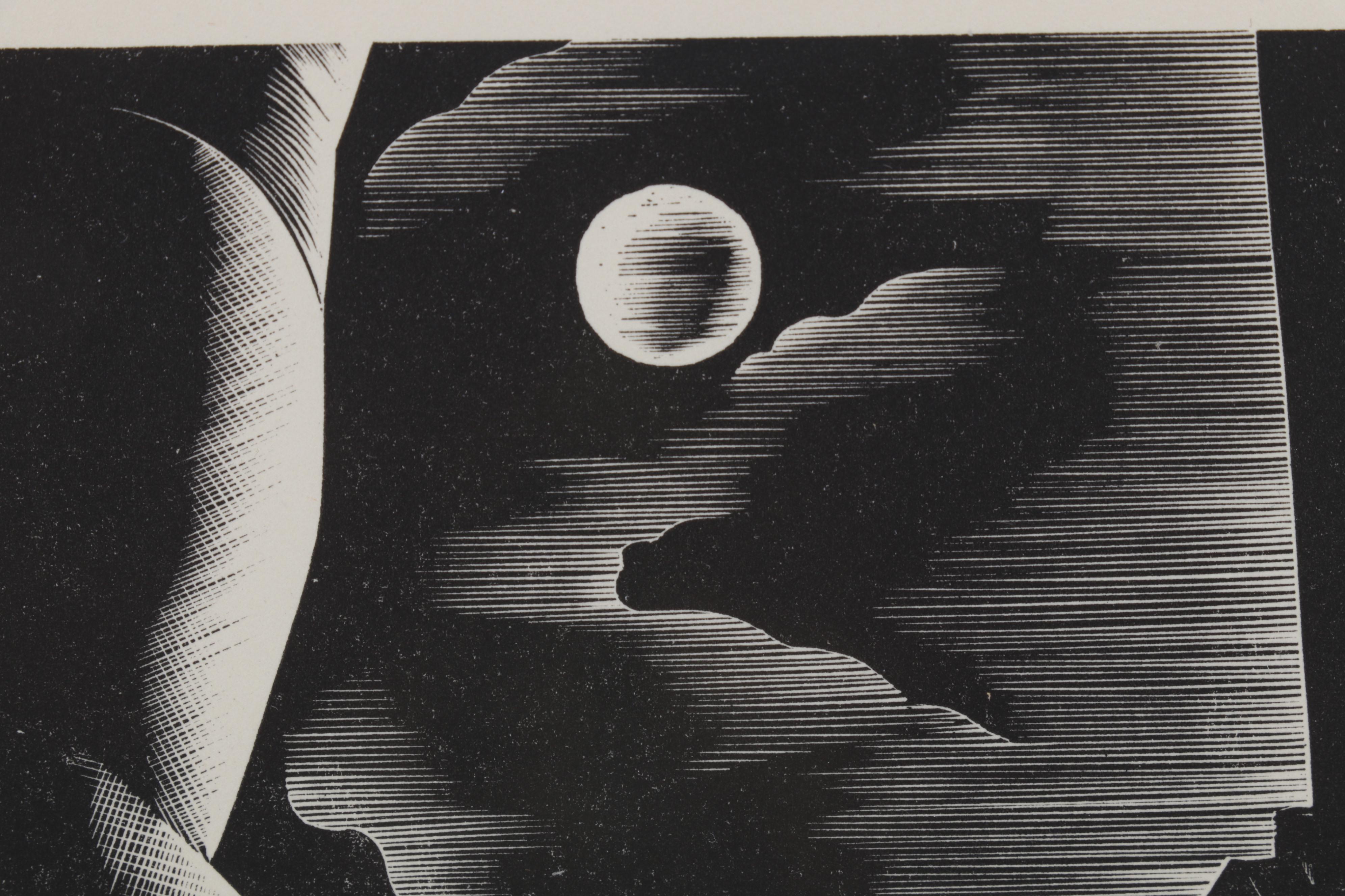 Lynd Ward Art Deco Woodcut From "Wild Pilgrimage," 1932