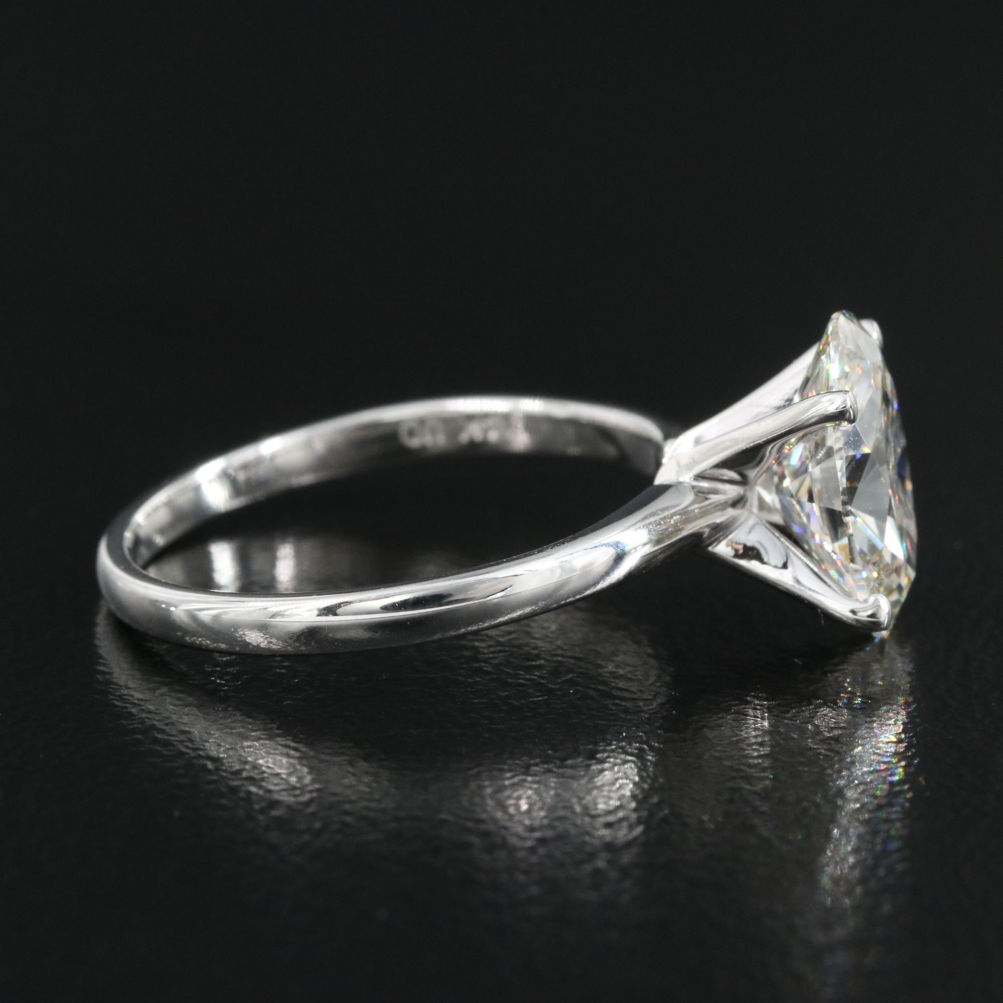14K 2.57 CT Lab Grown Diamond Solitaire Ring