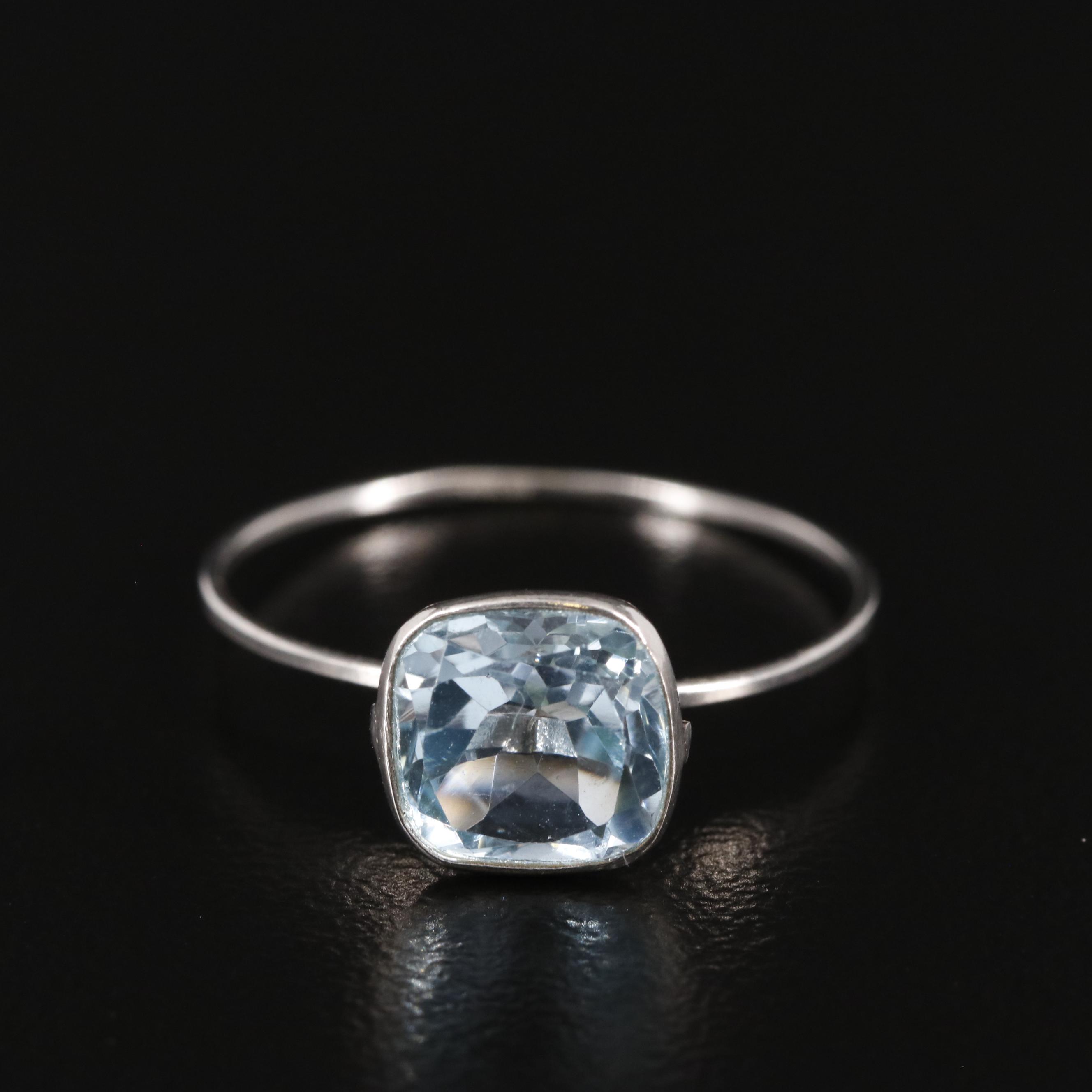 14K Blue Topaz Ring