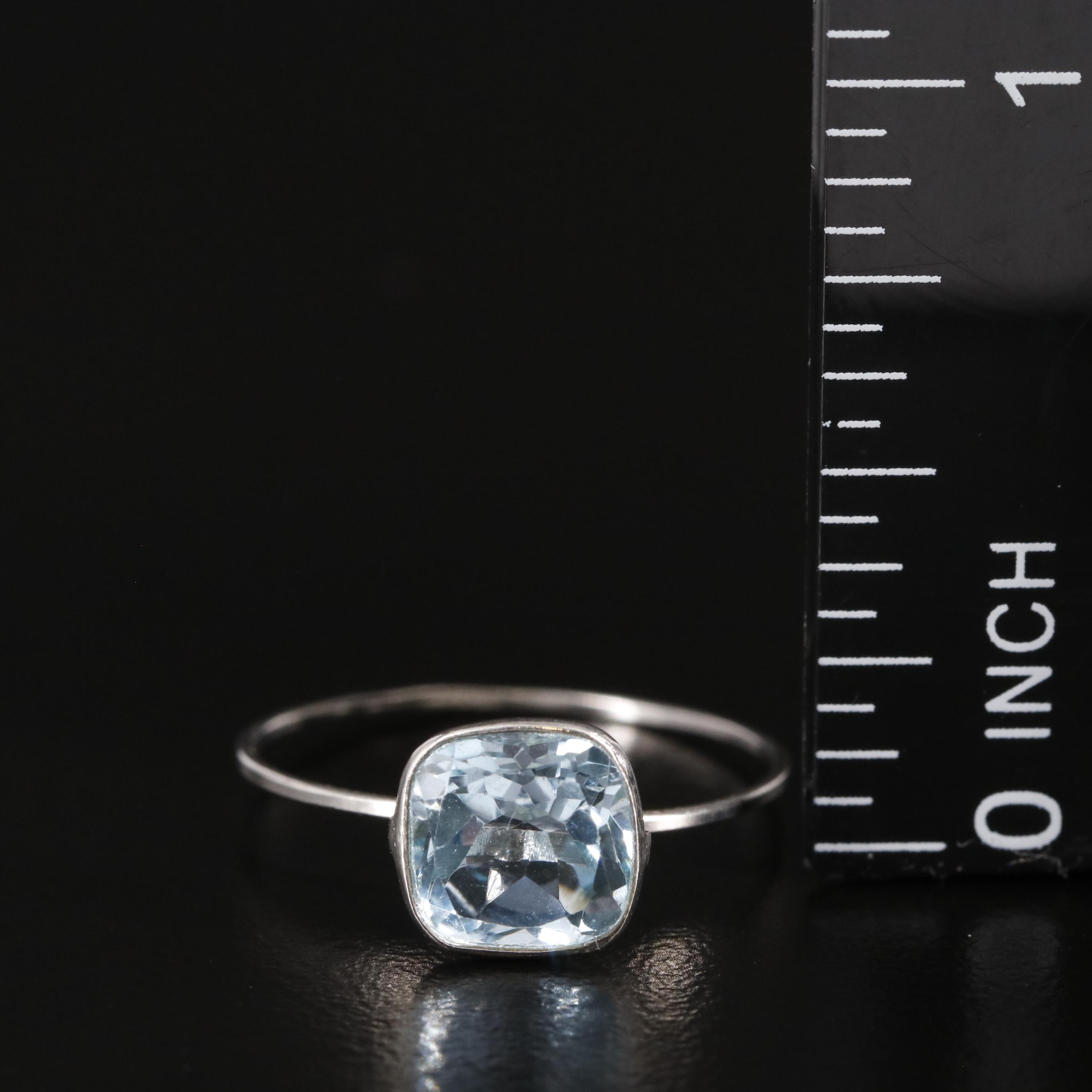14K Blue Topaz Ring