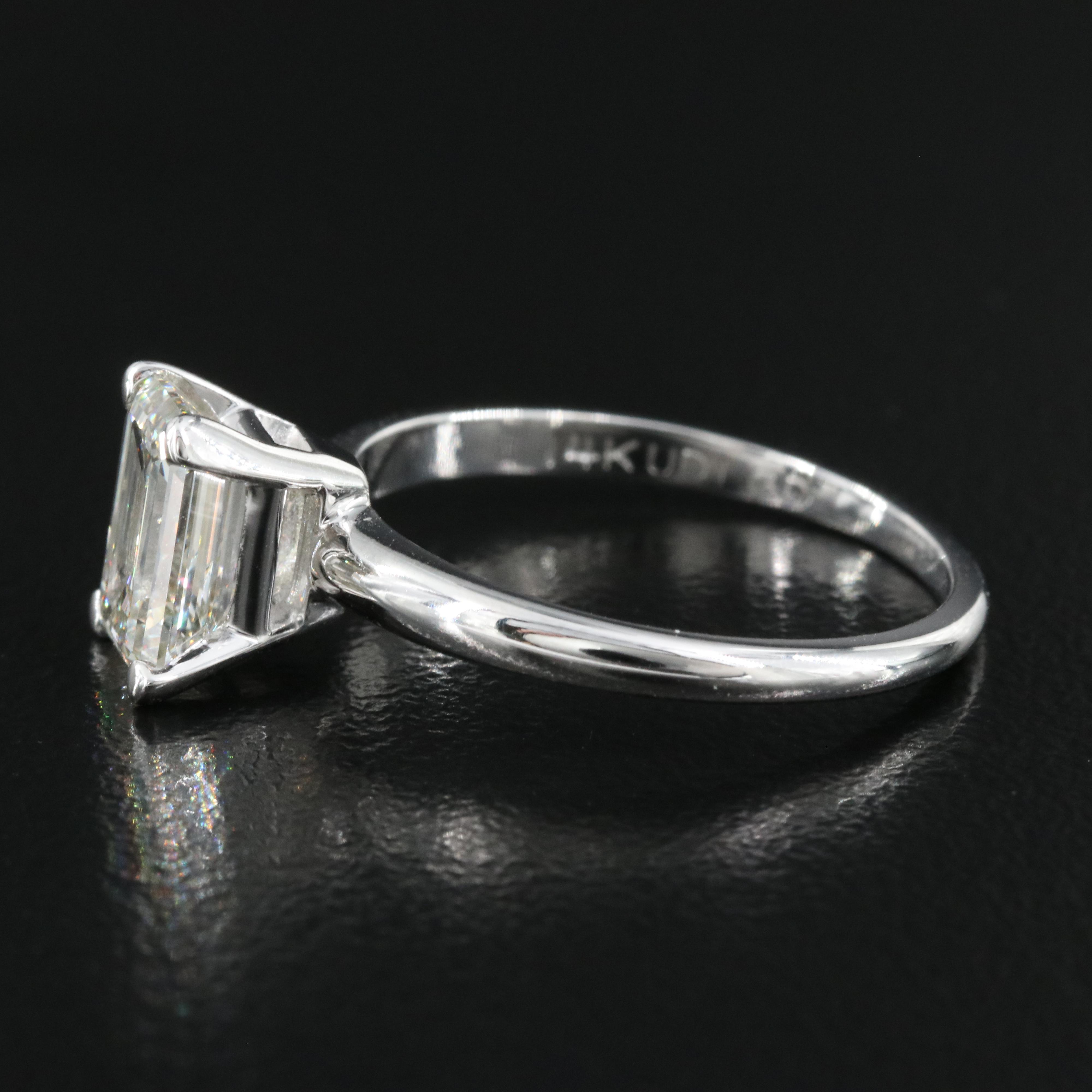14K 1.50 CT Lab Grown Diamond Solitaire Ring